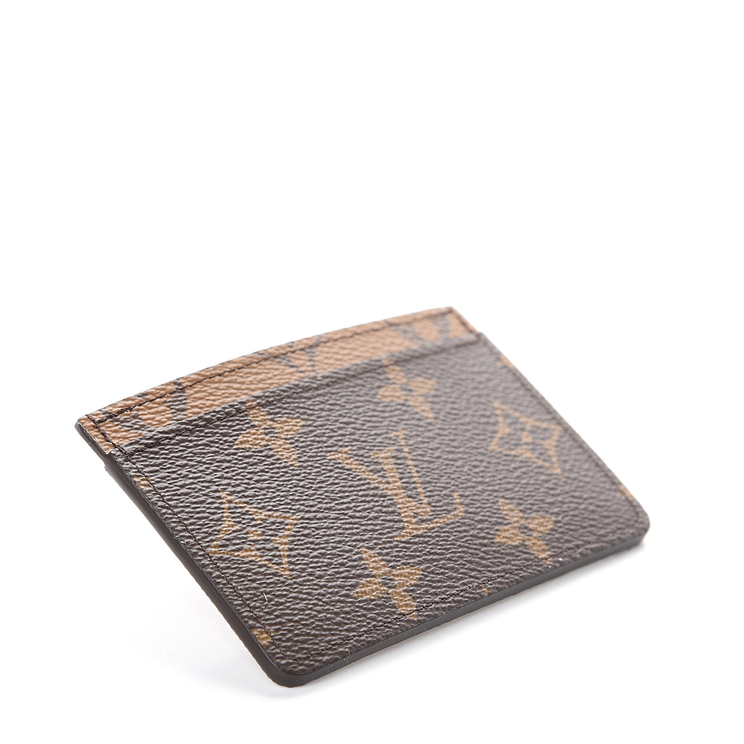 reverse monogram card holder