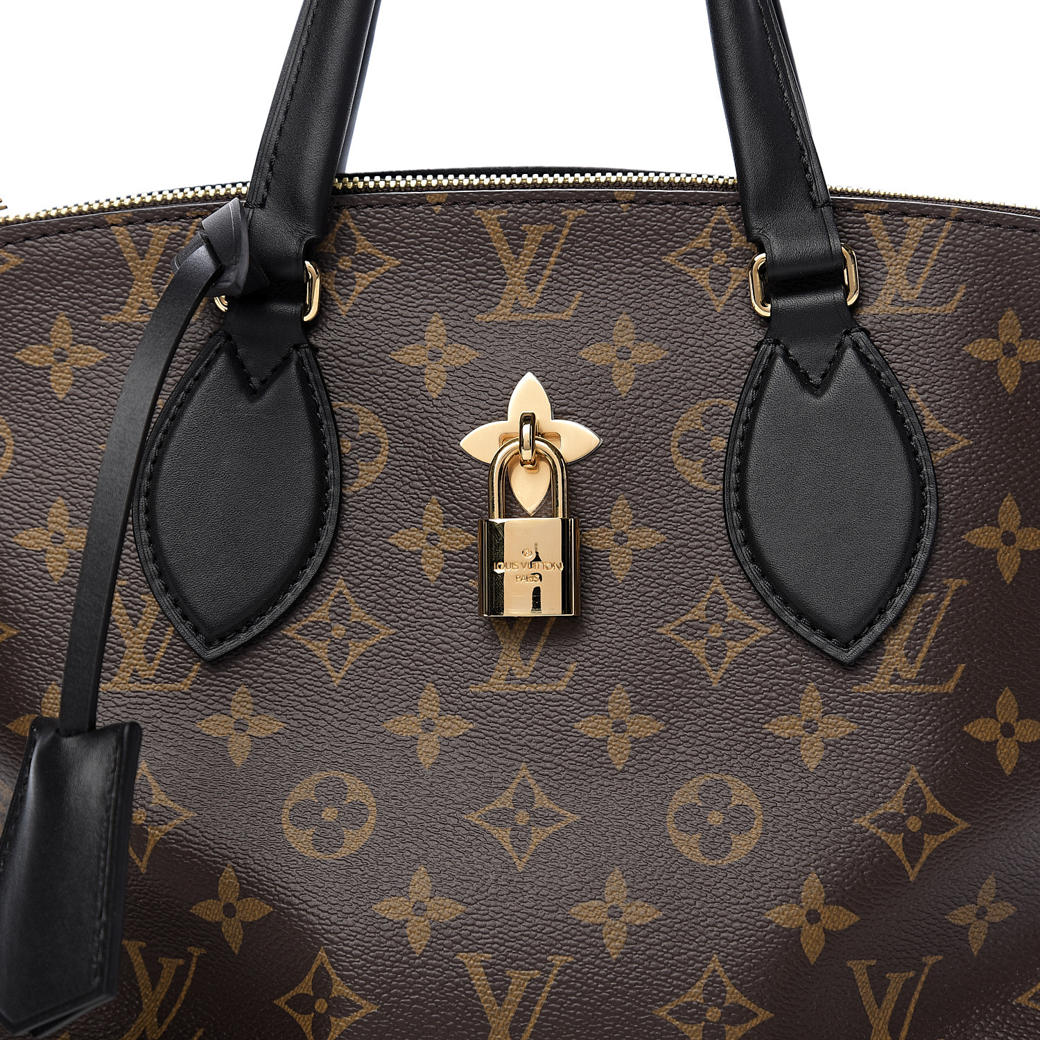 Louis Vuitton Monogram Flower Zipped Tote Pm Black 557803 