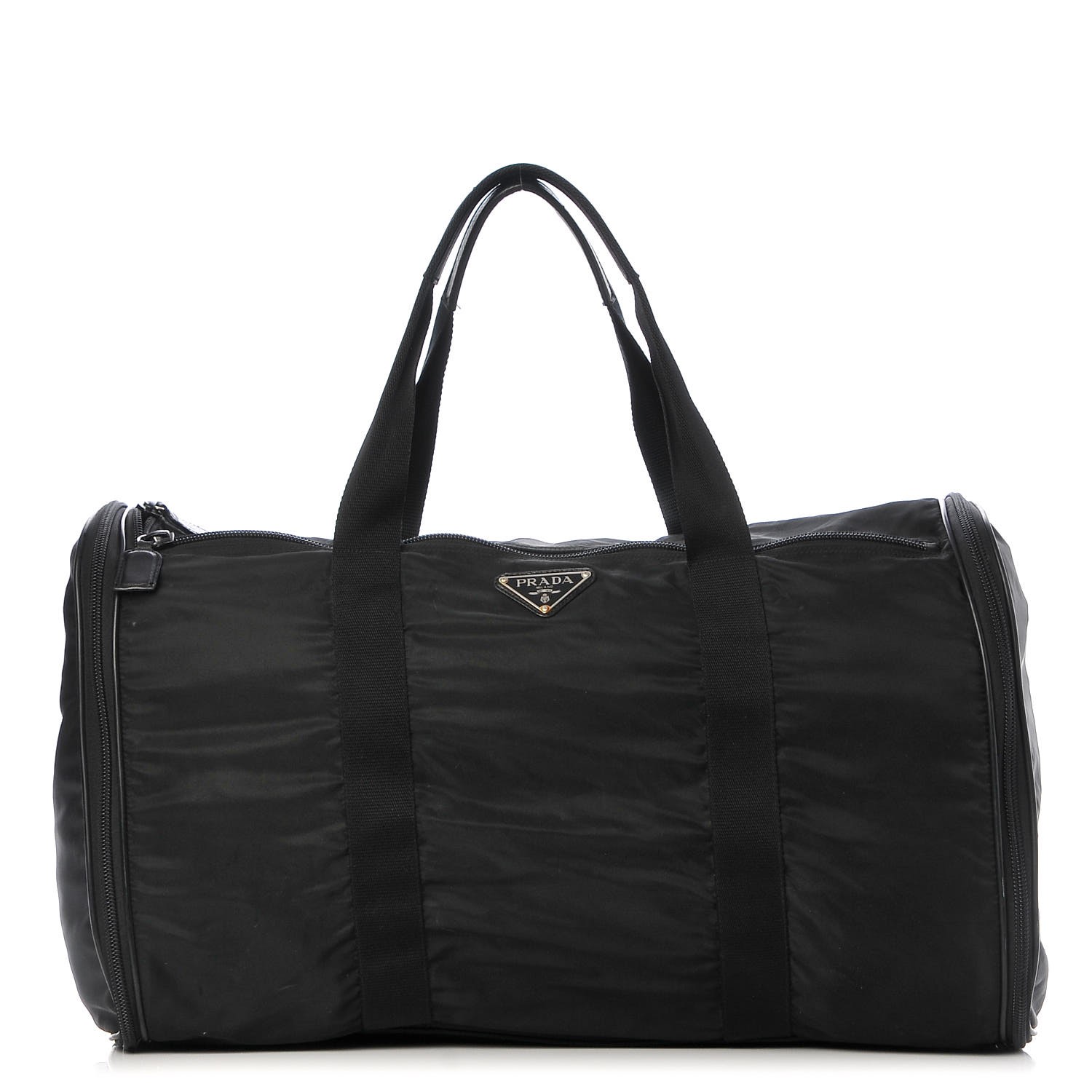 PRADA Tessuto Nylon Duffel Bag Black 286973