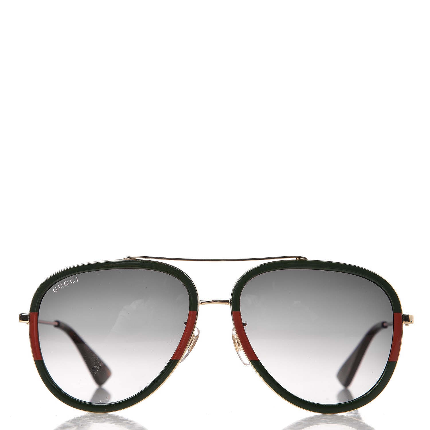Gucci Web Aviator Sunglasses Gg0062s Green Red 264867