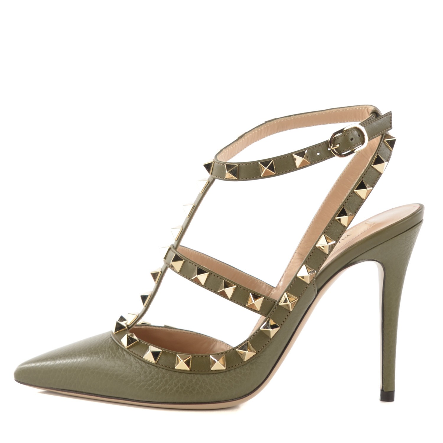 army green pumps