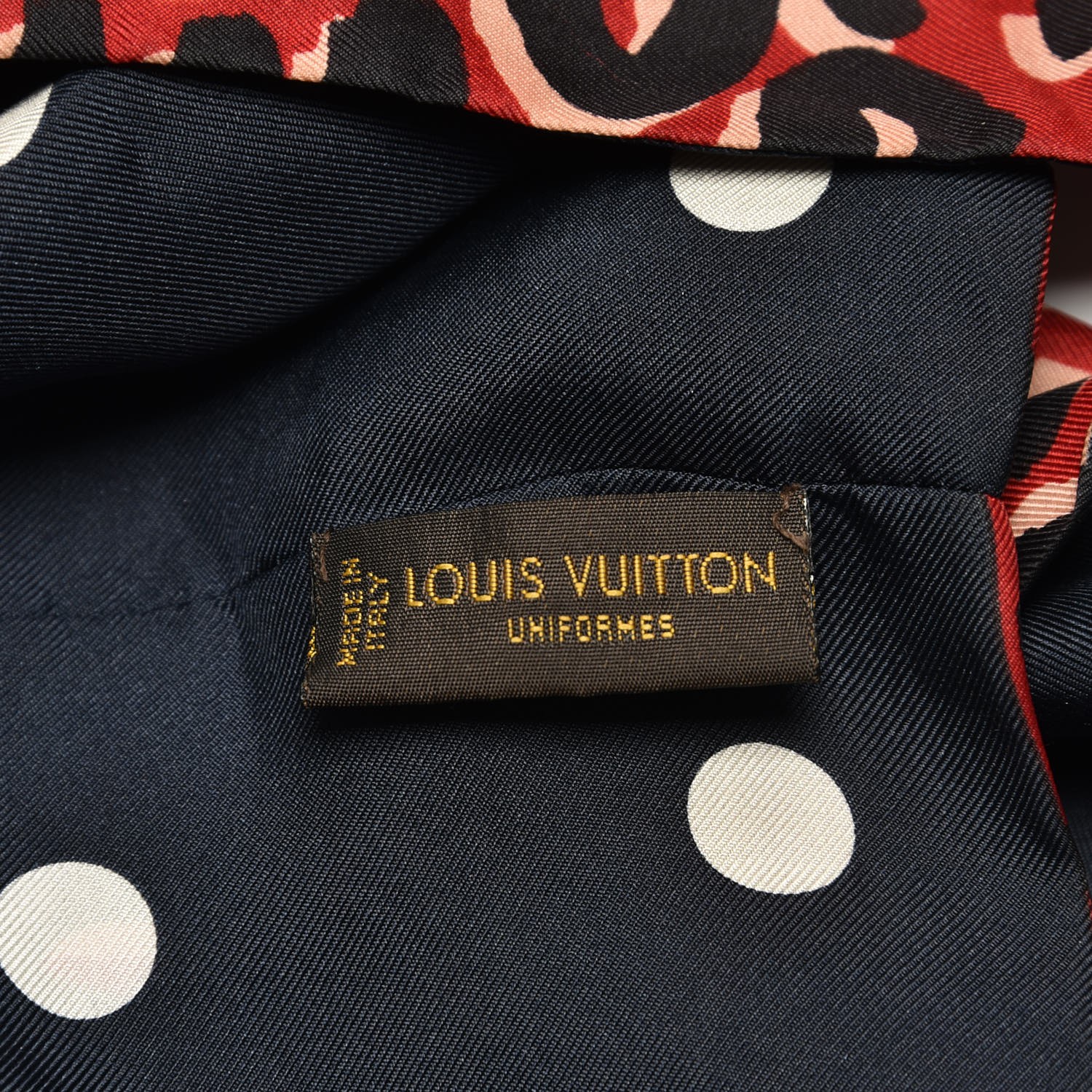 LOUIS VUITTON Silk Leopard Snood Scarf Red Rouge Blue Infini 222658