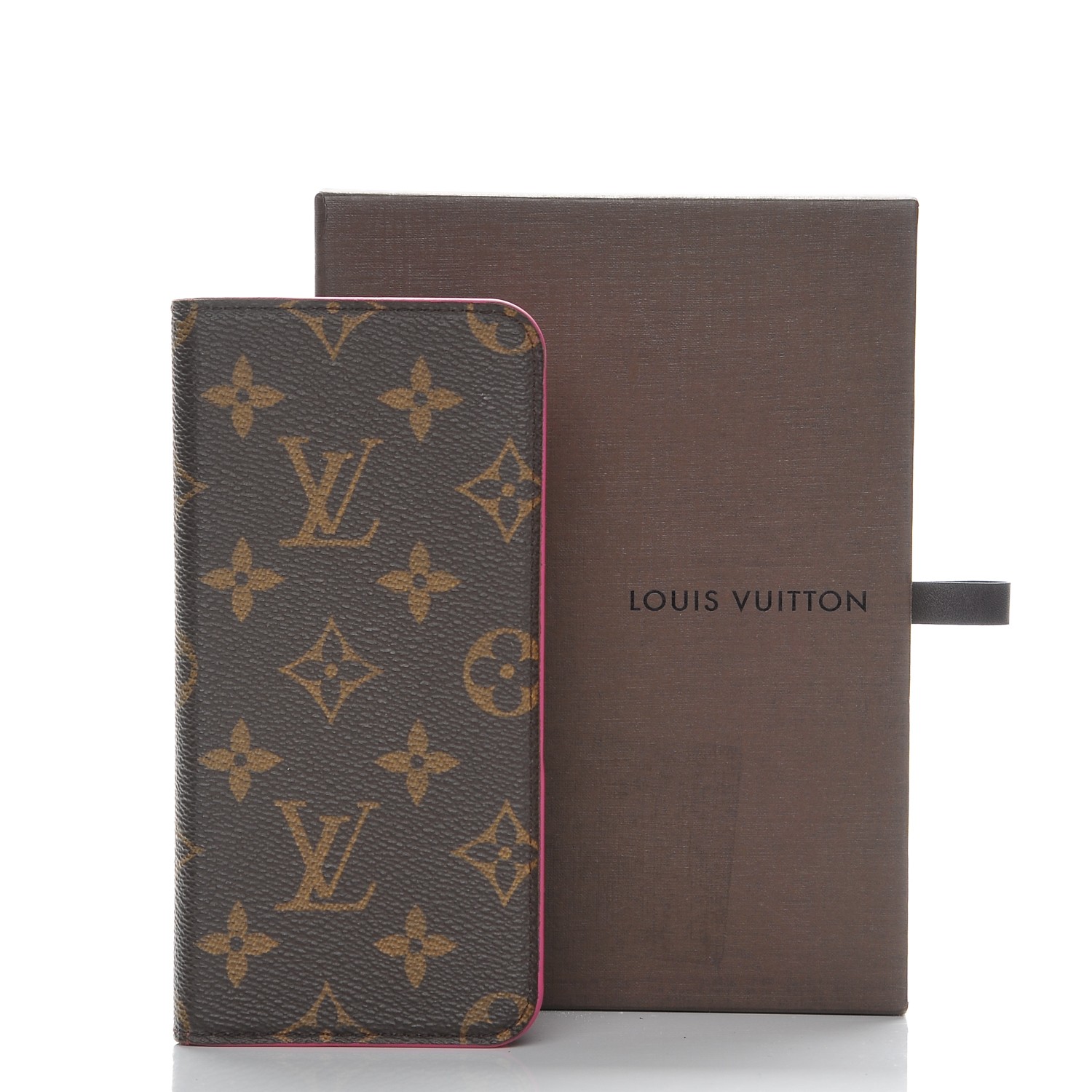 LOUIS VUITTON Monogram iPhone 6 Plus Folio Case Pink 204413