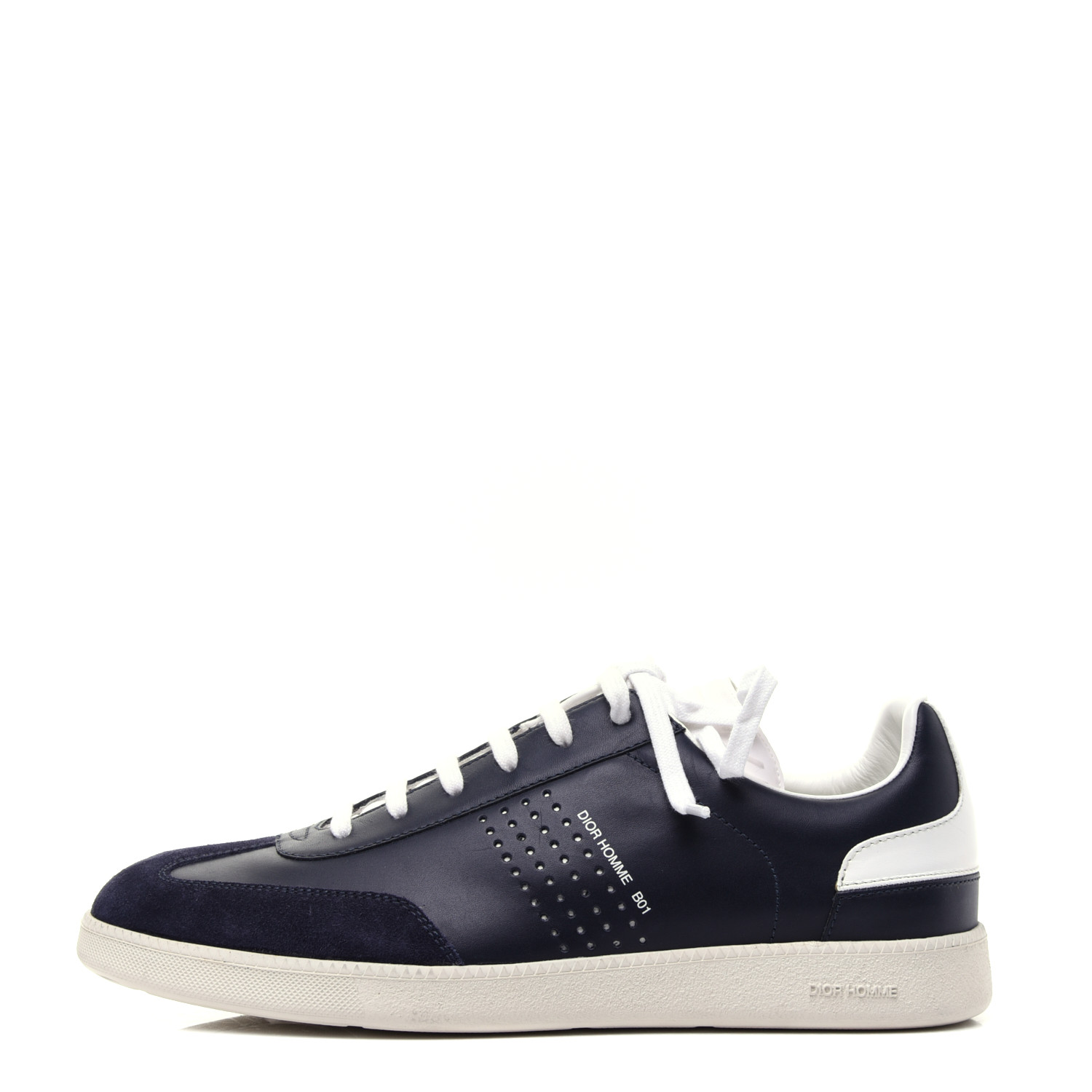 CHRISTIAN DIOR Homme Smooth Calfskin Suede Mens B01 Sneakers 39 Blue ...