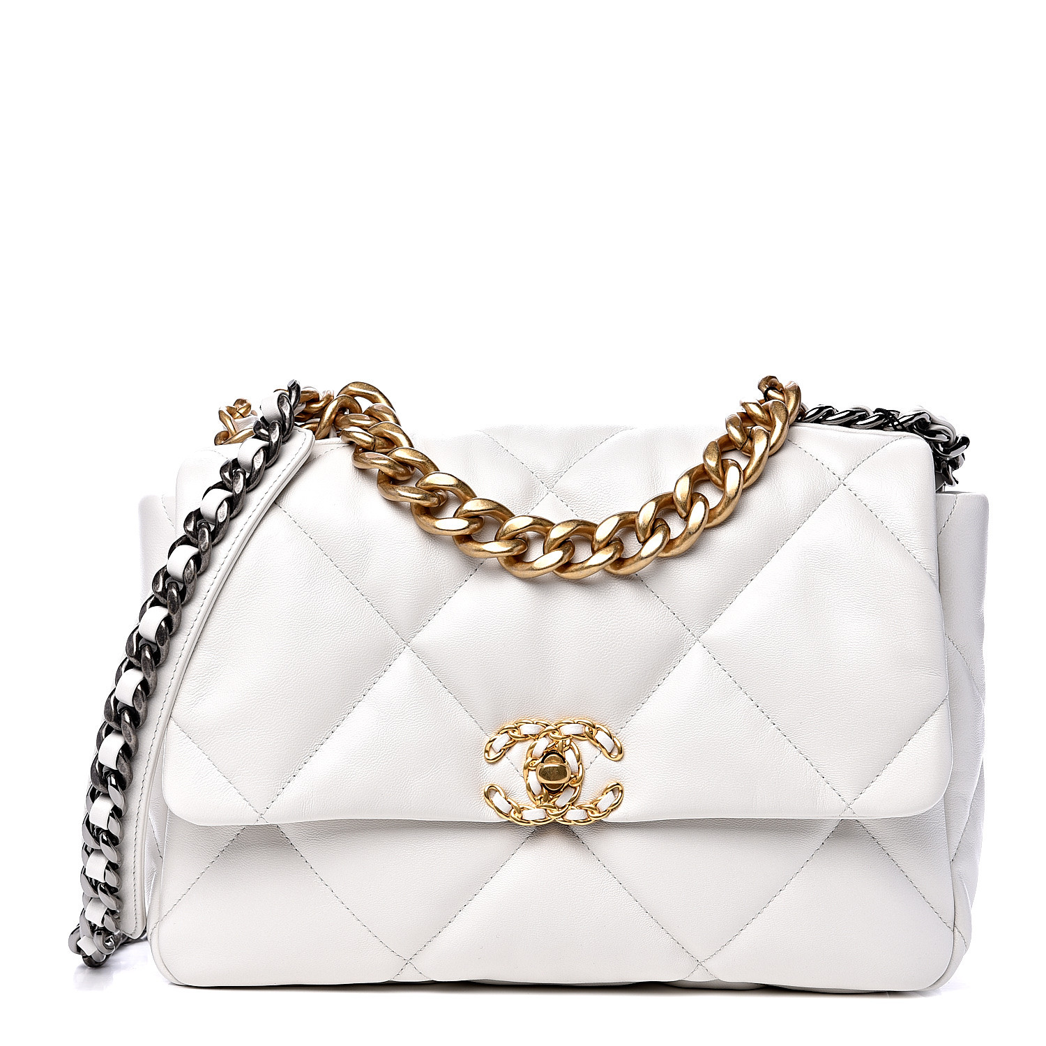 white chanel shoulder bag