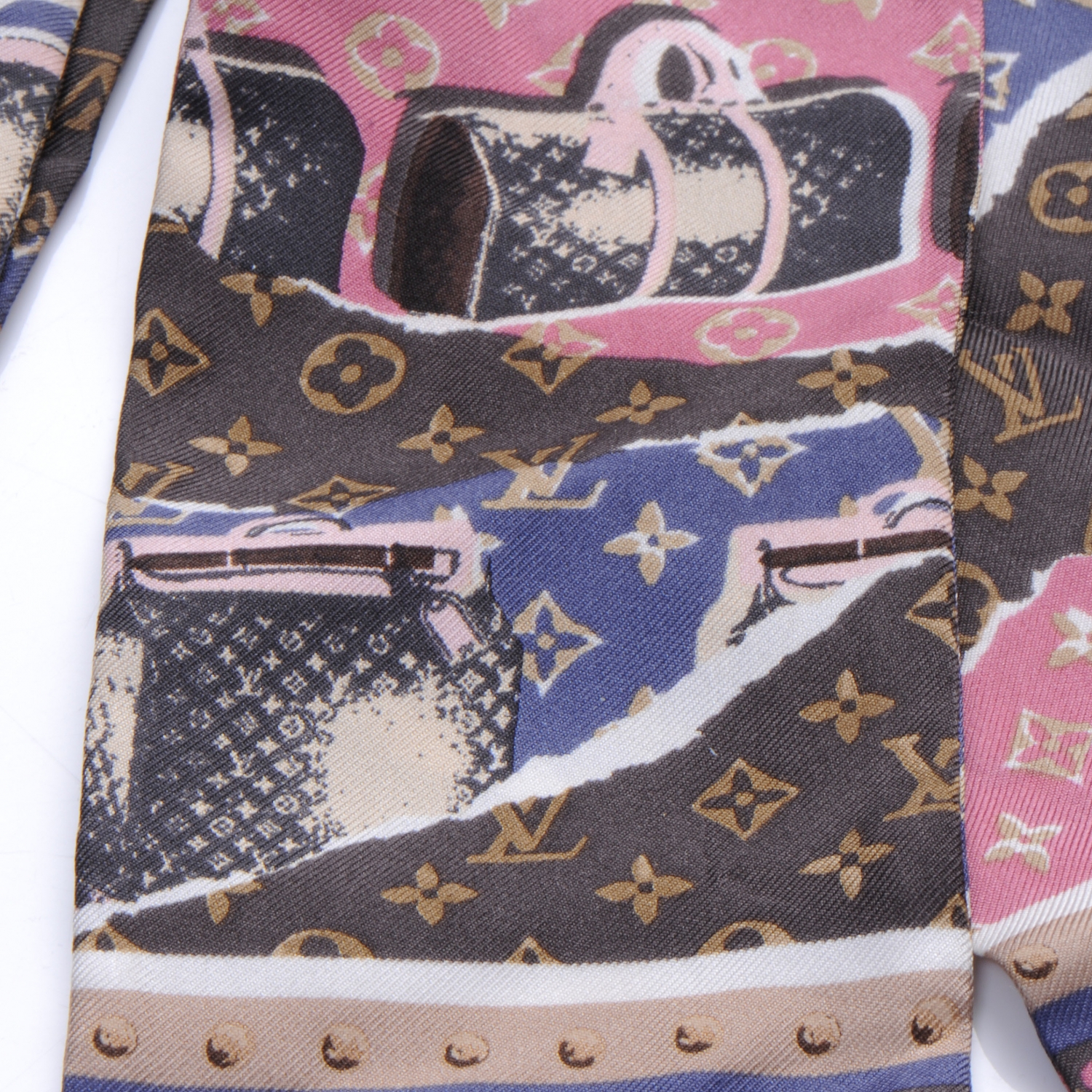 LOUIS VUITTON Silk Monogram Wallpaper Bandeau 48368