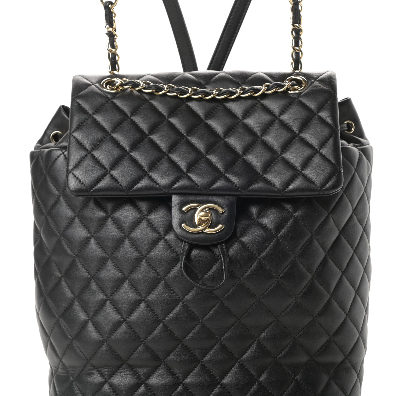CHANEL Lambskin Quilted Large Urban Spirit Backpack Black 772752 ...