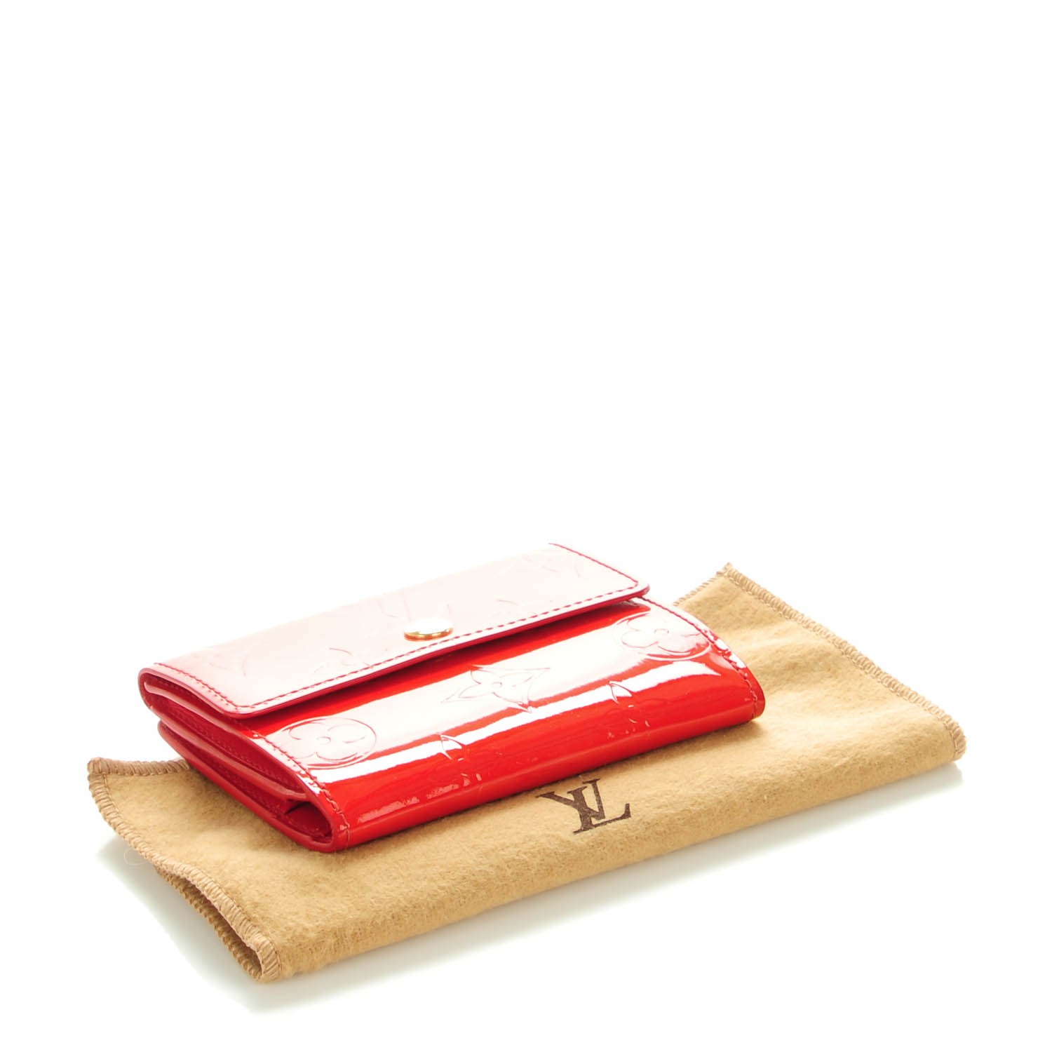 Louis Vuitton Vernis Key Pouch Rouge Red 66259