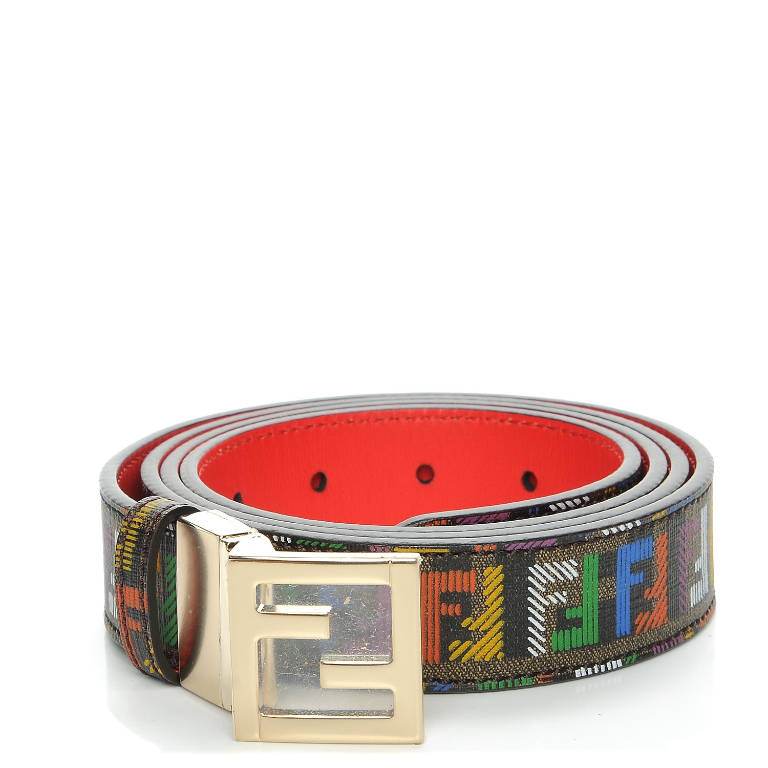 fendi multicolor zucca belt