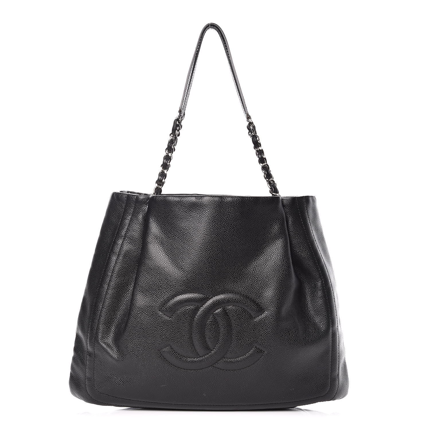 chanel black caviar shoulder bag