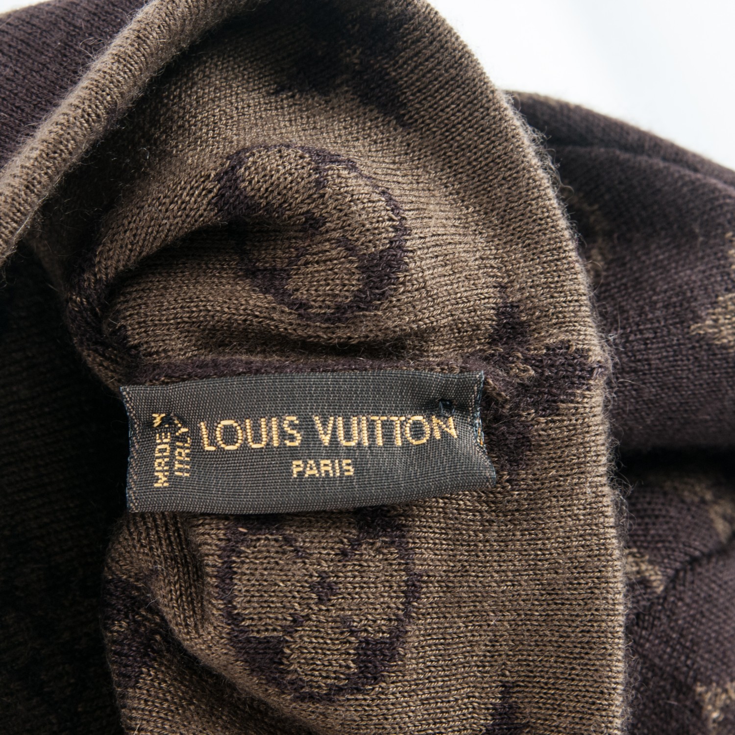 LOUIS VUITTON Monogram Cashmere Silk Beanie 179649