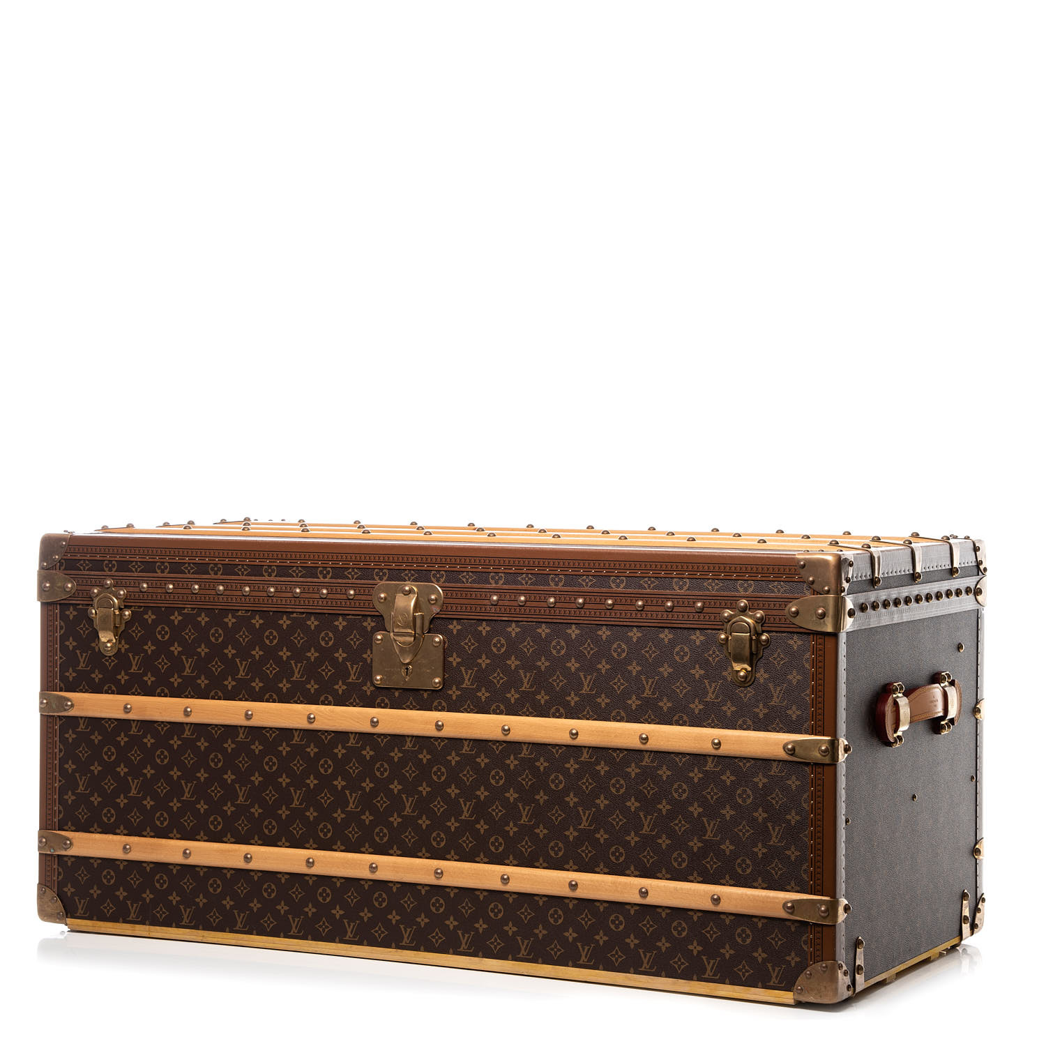 Monogram Coated Canvas Malle Courrier 90 Trunk