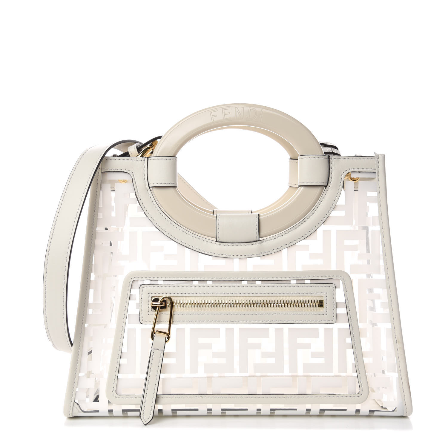 fendi clear bag white