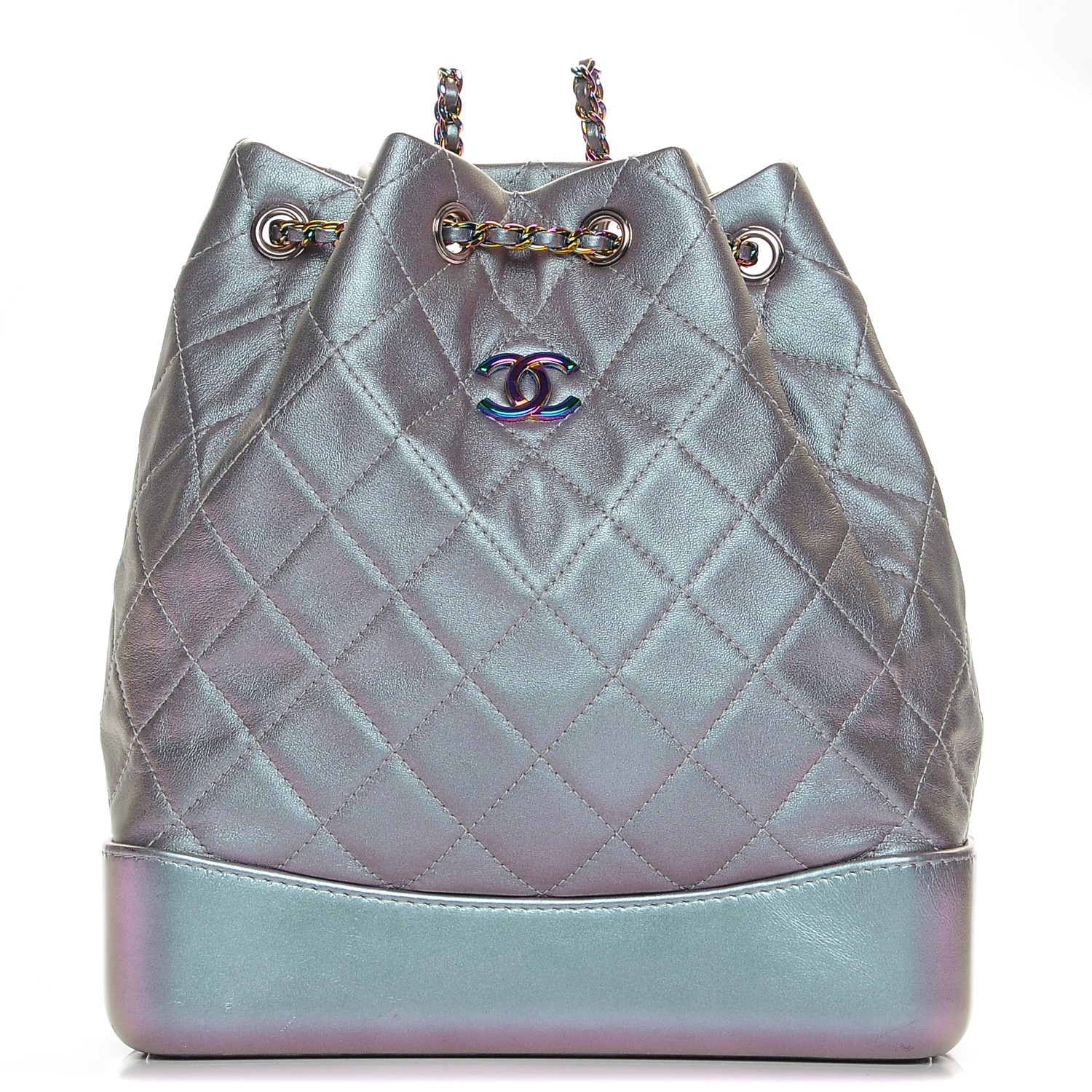 chanel iridescent lambskin quilted bag