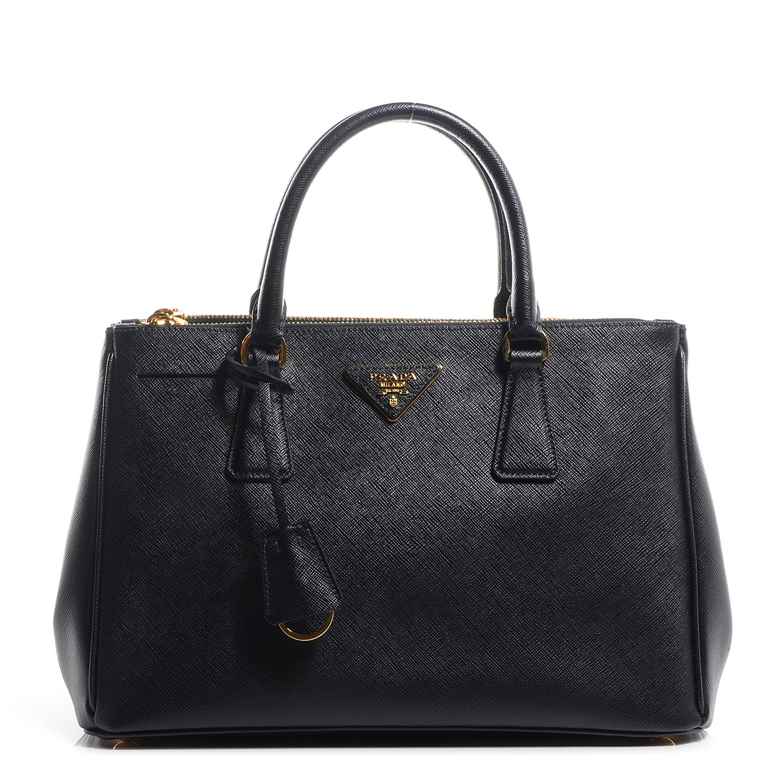 prada saffiano lux double zip