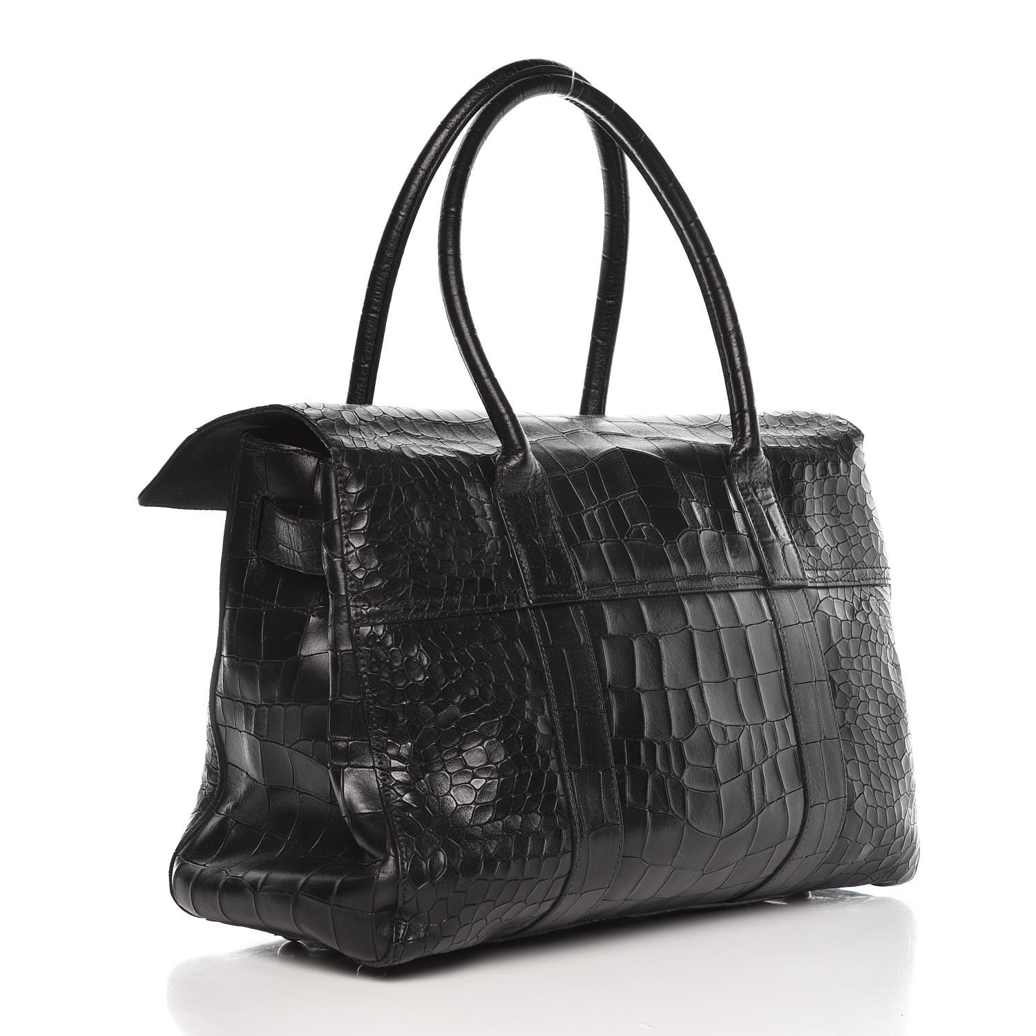 black croc mulberry bayswater