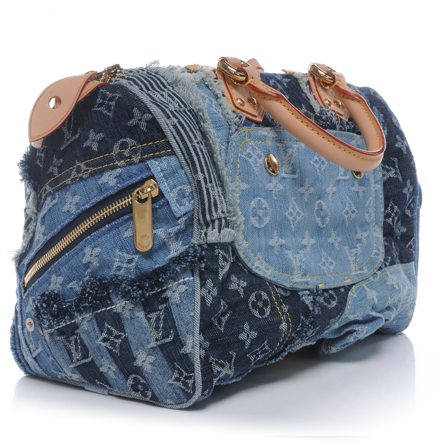 Louis Vuitton Denim Patchwork Speedy 30 47906 