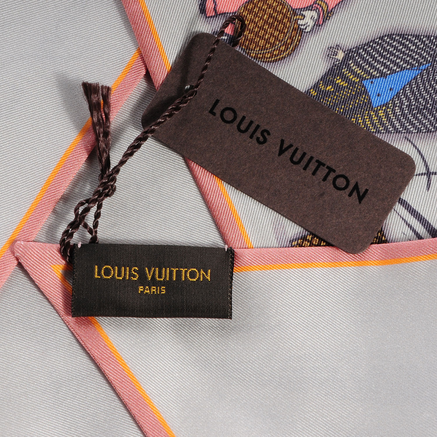 LOUIS VUITTON Silk LV Comics Bandeau Rose Poudre 71609