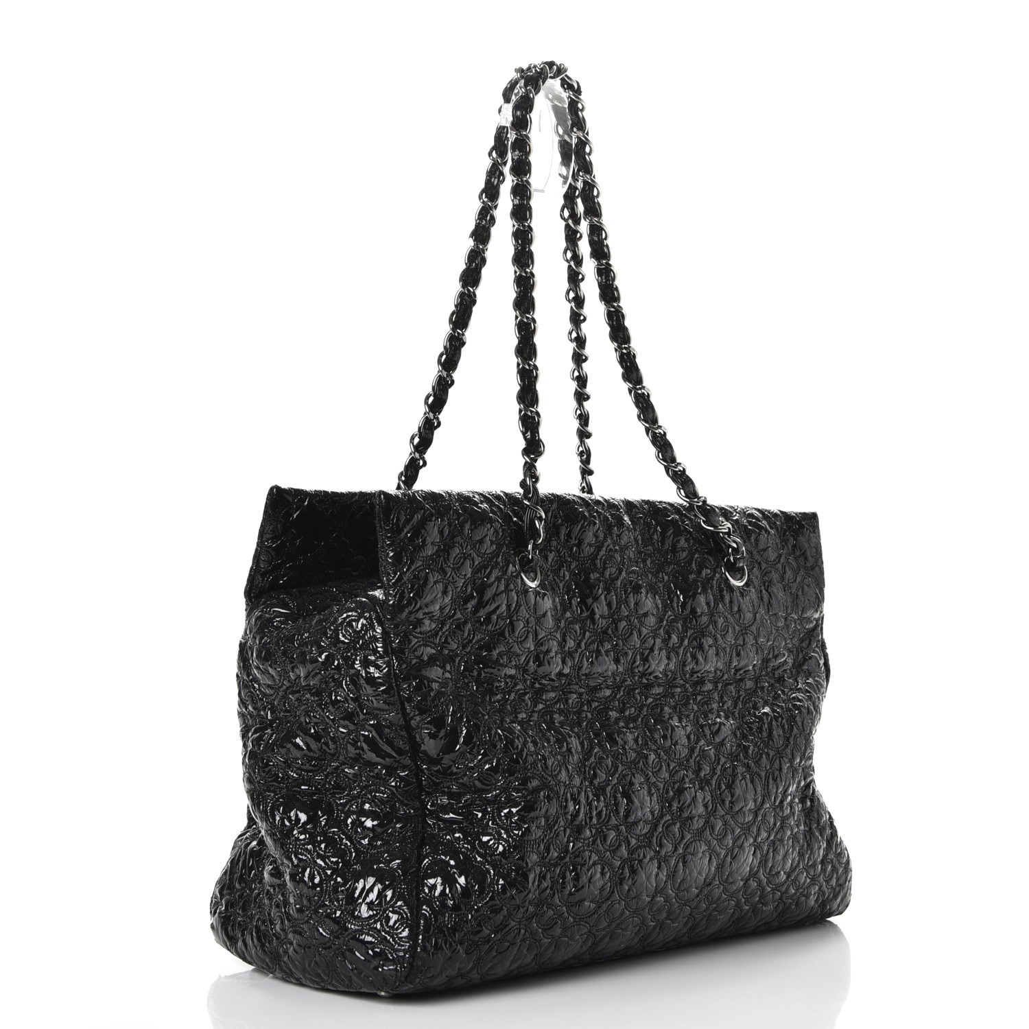 CHANEL Vinyl Rock in Moscow Tote Black 310197 | FASHIONPHILE