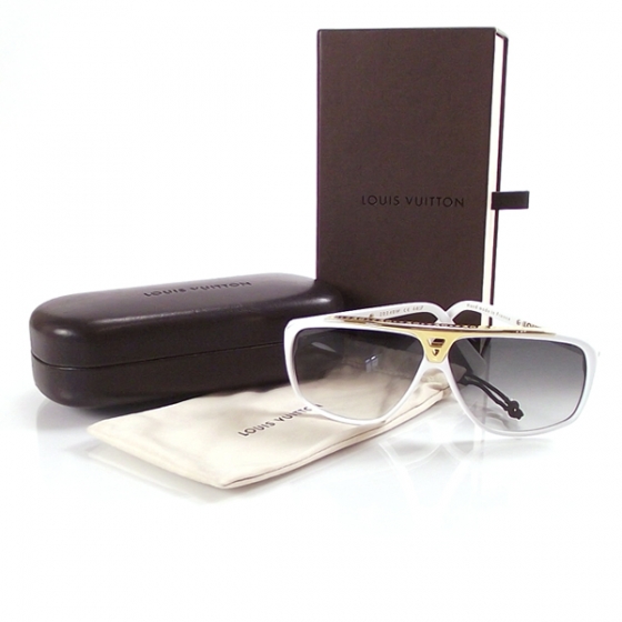 Louis Vuitton White Acetate Frame Evidence Millionaire Sunglasses Z0351W -  Yoogi's Closet