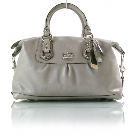 coach bag grey leather