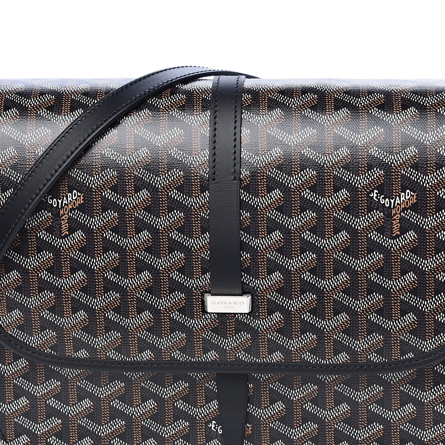 GOYARD Goyardine Belvedere II MM Messenger Bag Black 486875