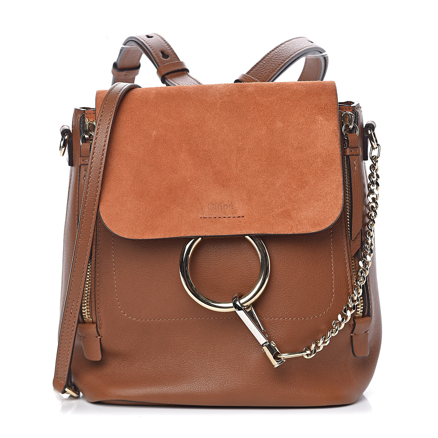 chloe mini faye backpack tan