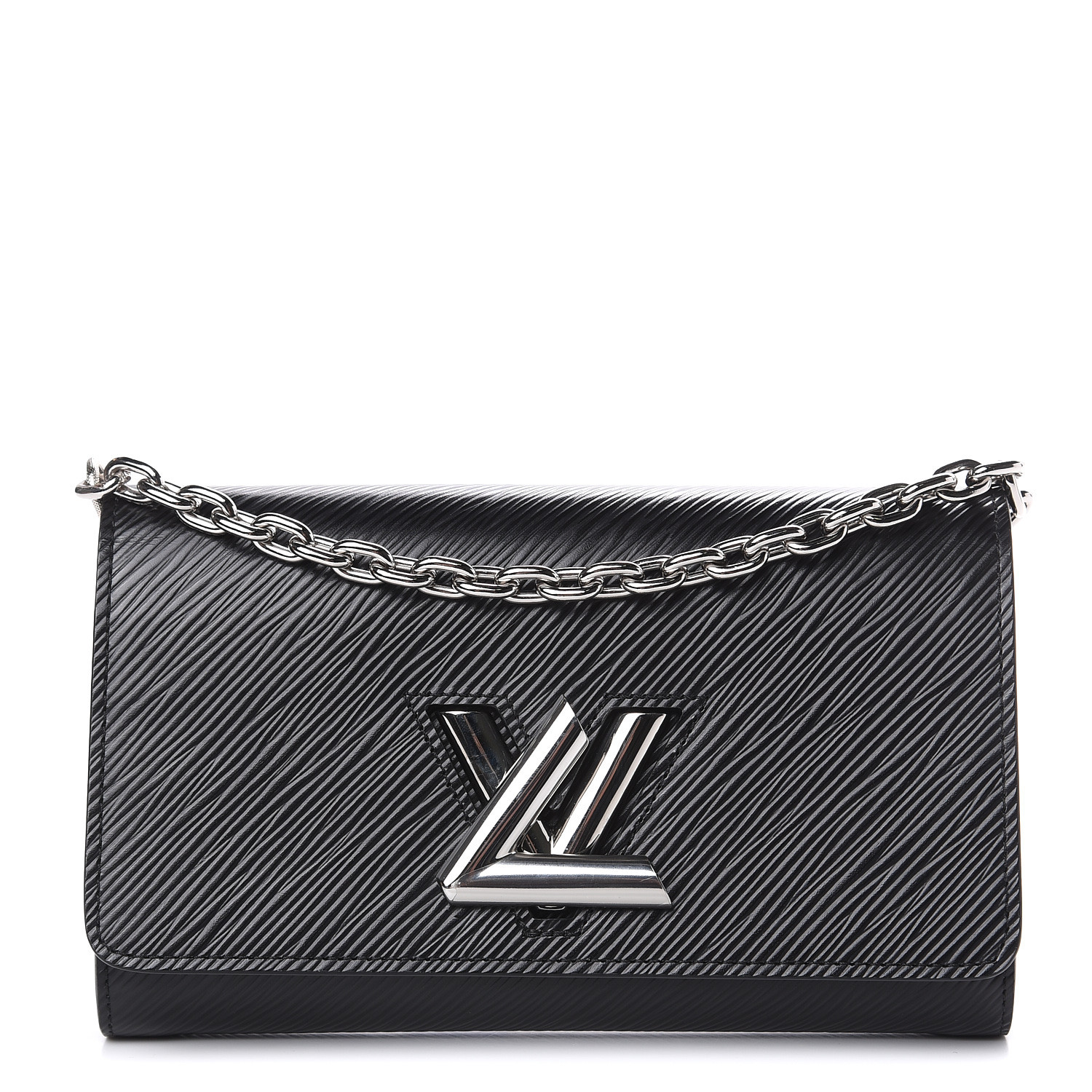 LOUIS VUITTON Epi Twist Chain Wallet Black 489532