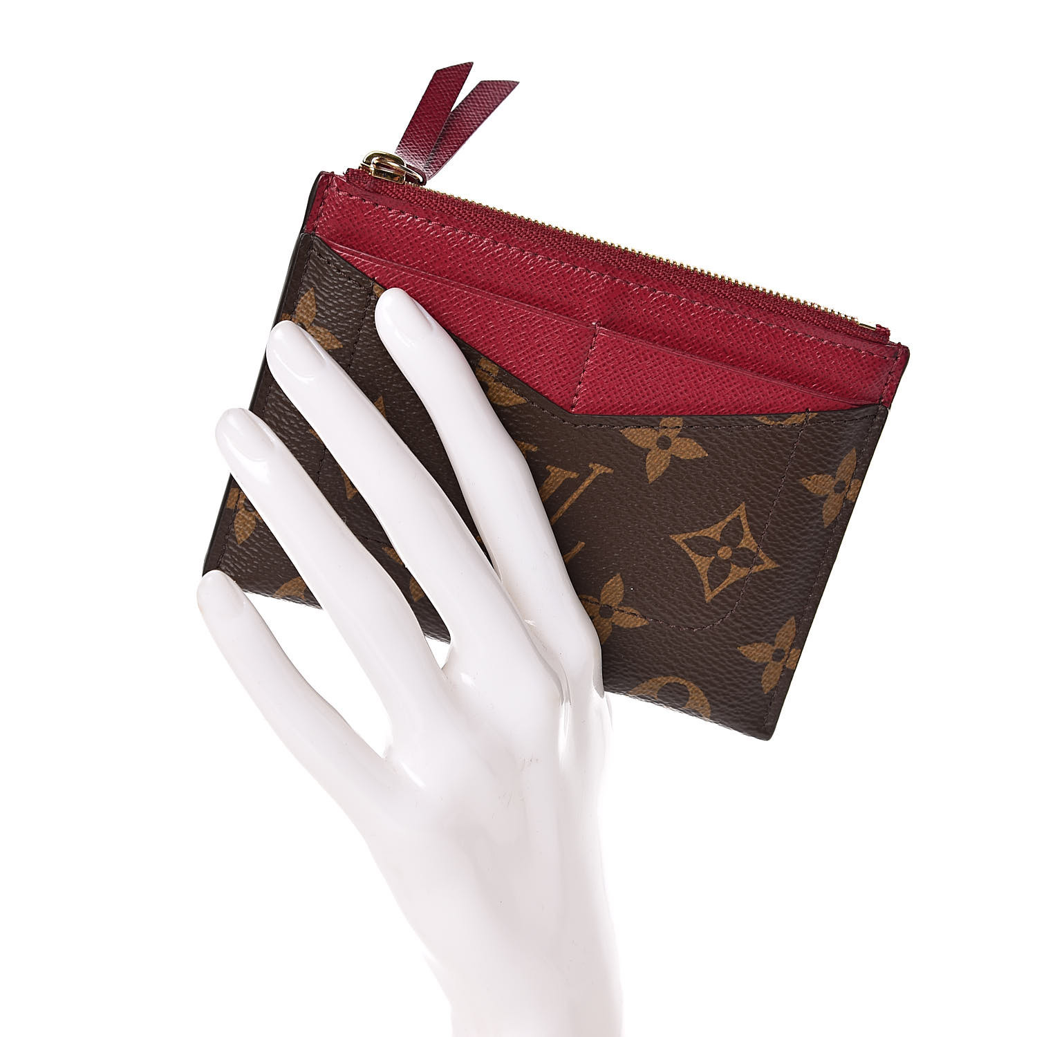 LOUIS VUITTON Monogram Zipped Card Holder 502625