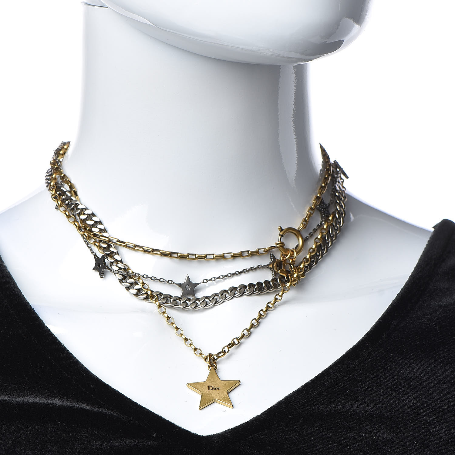 dior necklace star