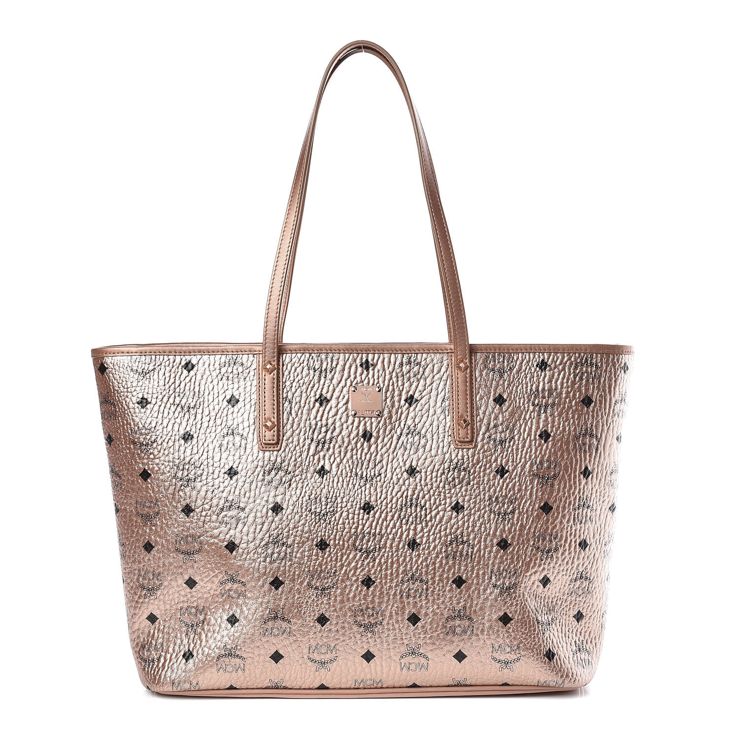 mcm iridescent medium shopper tote