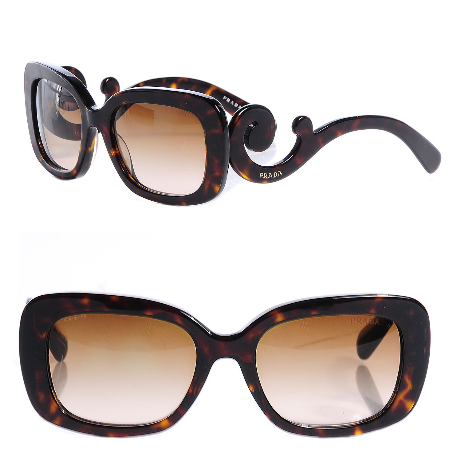 Prada Baroque Tortoise Shell Sunglasses Spr 27o 77758