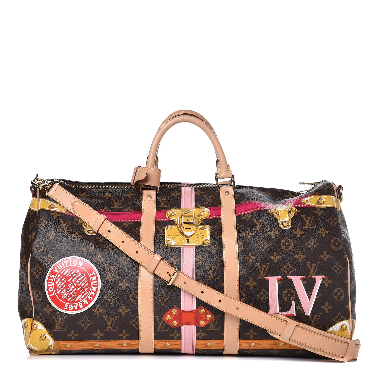 louis vuitton trunks and bags t shirt