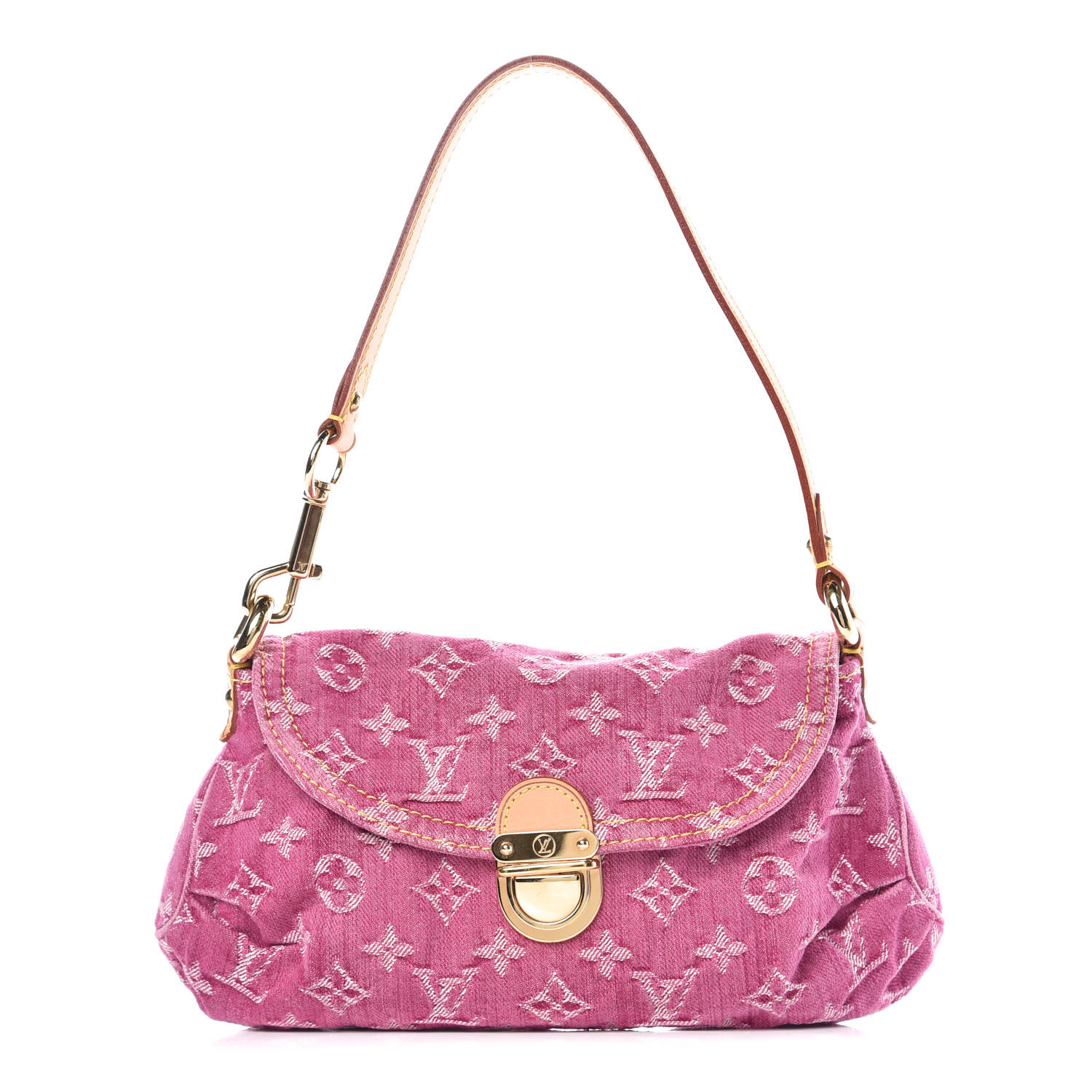 LOUIS VUITTON Denim Mini Pleaty Pink 365565