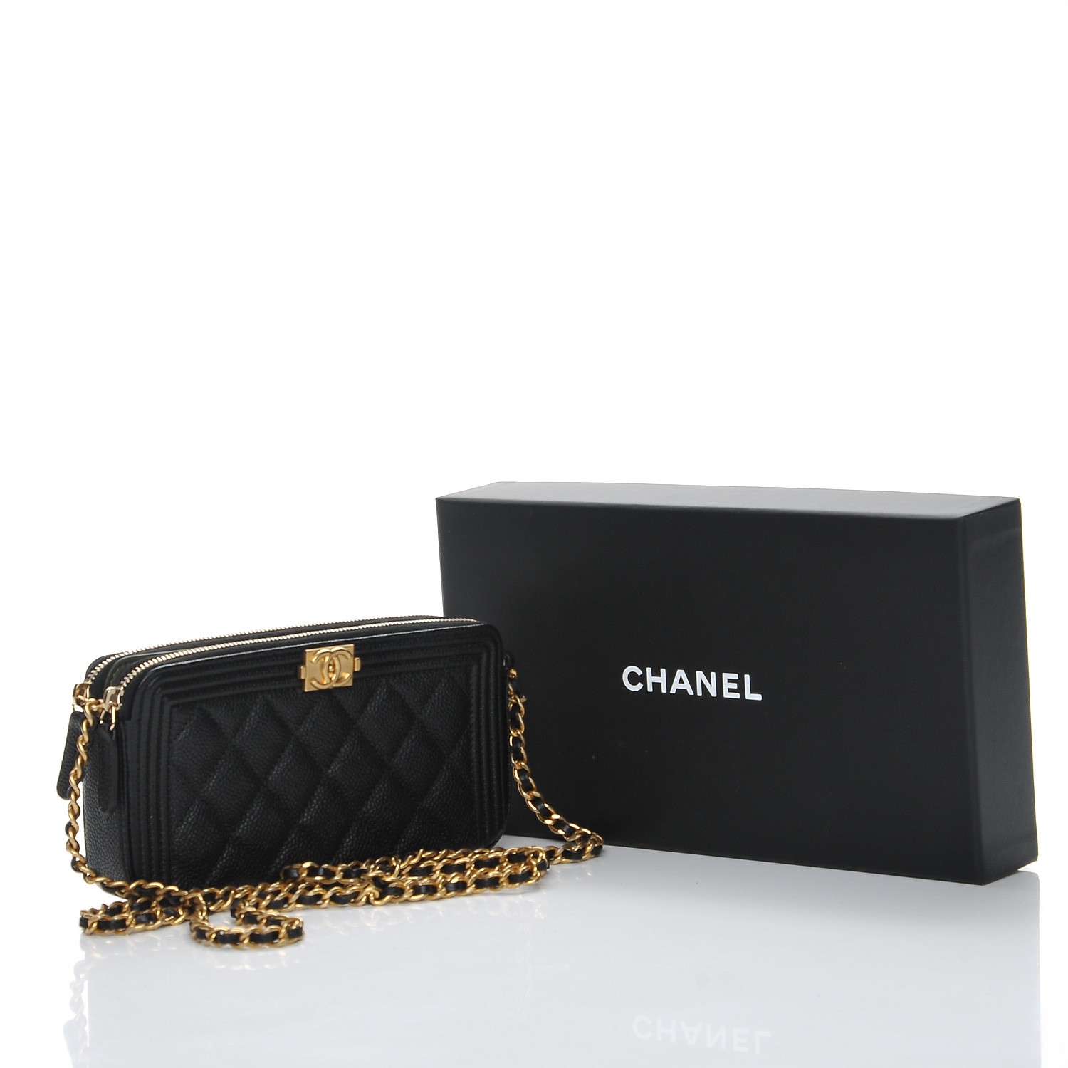 Chanel le boy online clutch