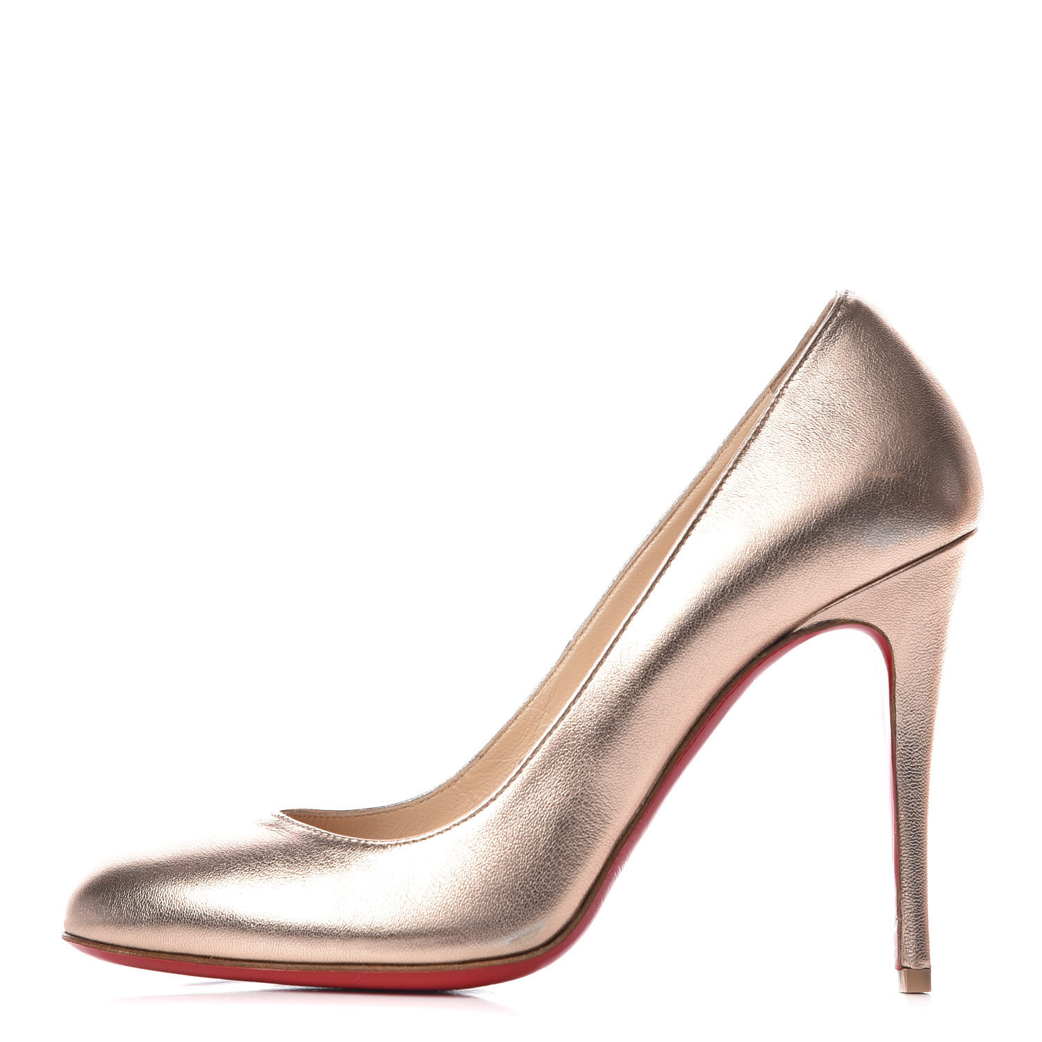 Christian Louboutin Metallic Nappa Fifi 100 Pumps 36 Pink 403677