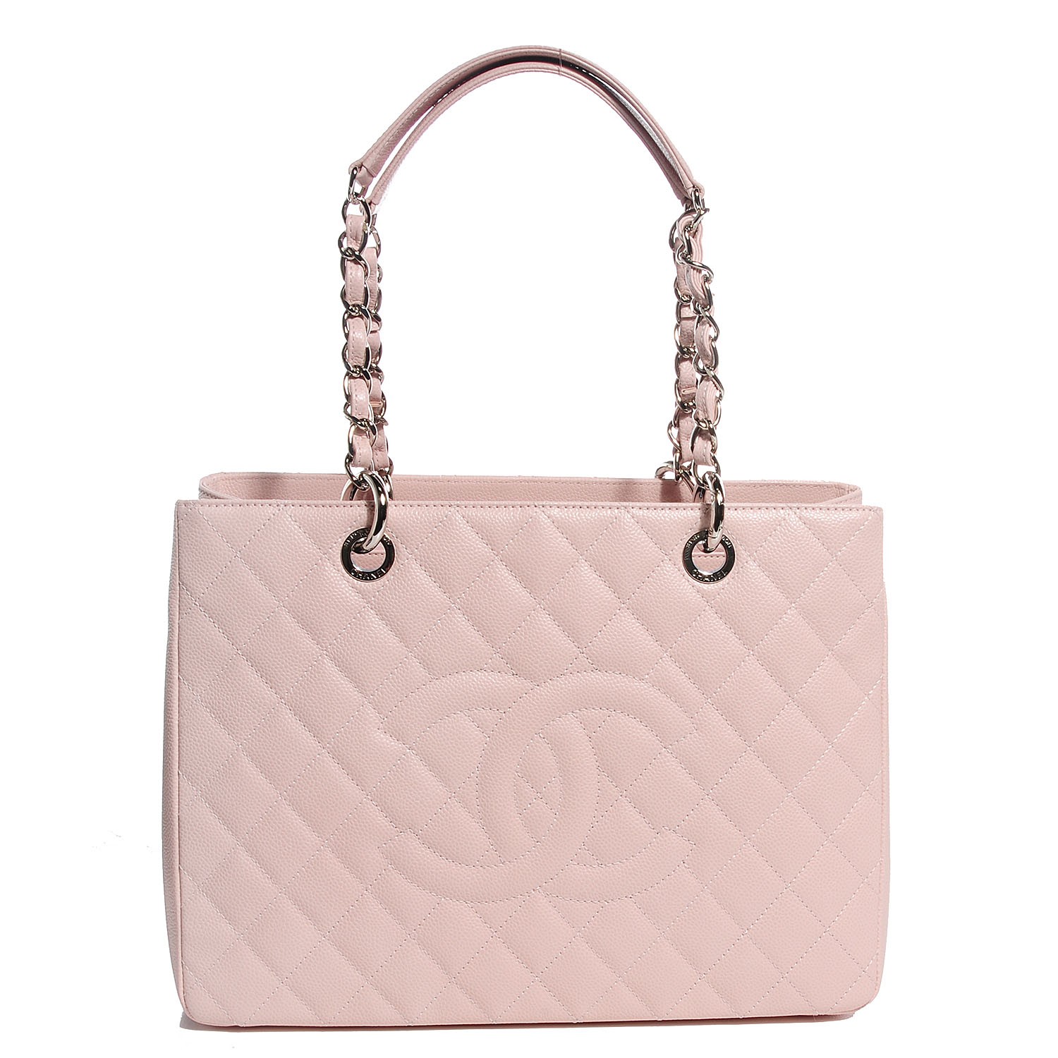 CHANEL Caviar Grand Shopping Tote GST Light Pink 95201