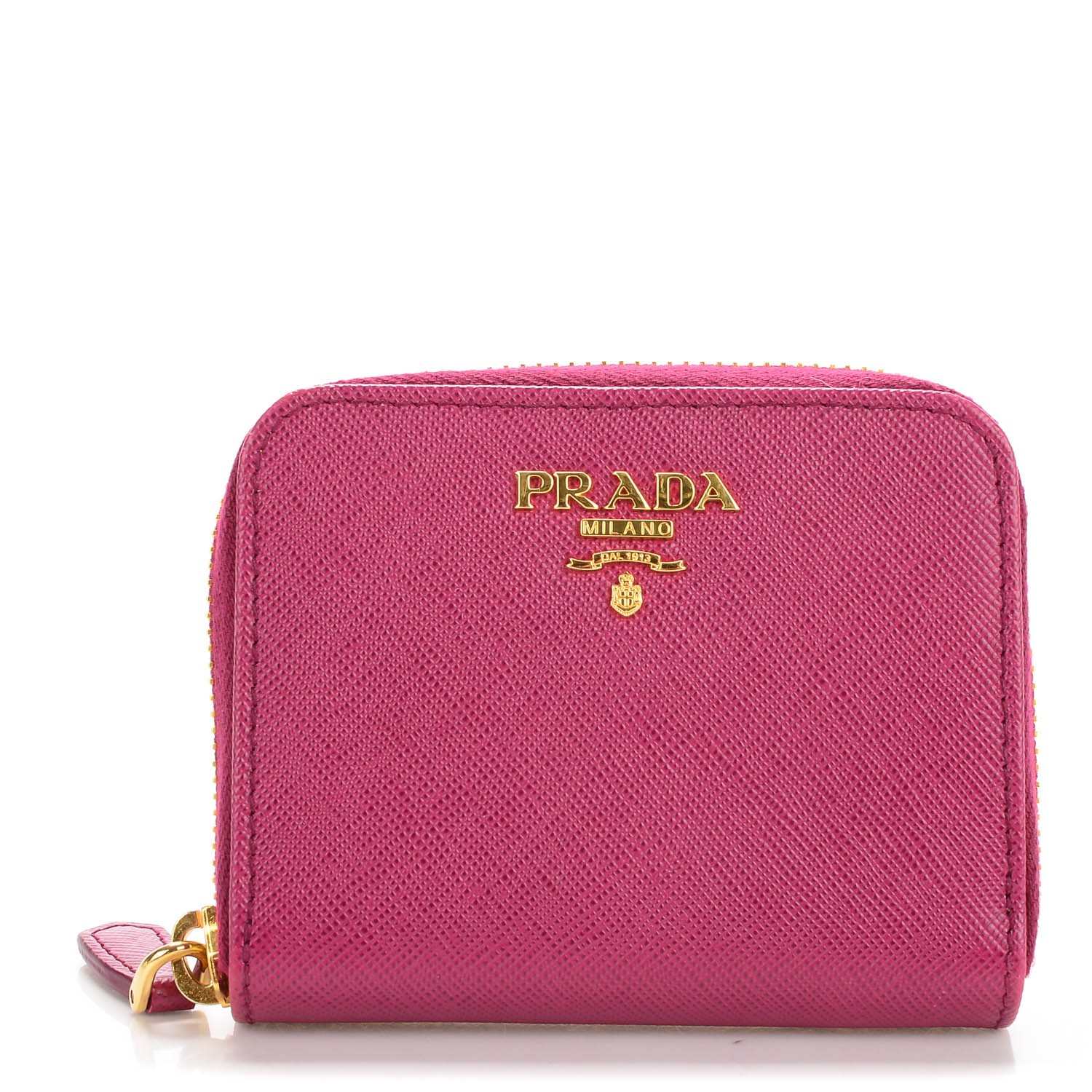 PRADA Saffiano Metal Coin Purse Ametista 140698