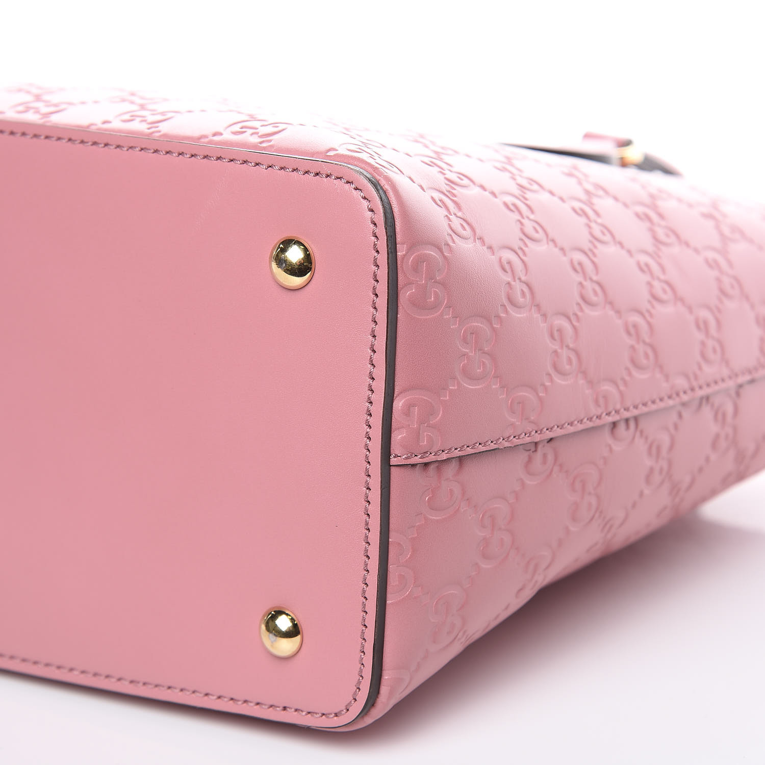 GUCCI Guccissima Linea A Bee Foldover Bag Pink 412619