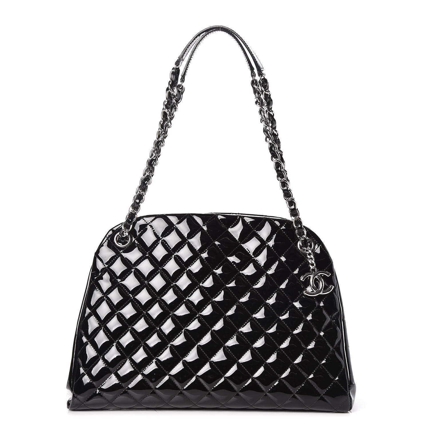 jimmy choo black patent leather bag