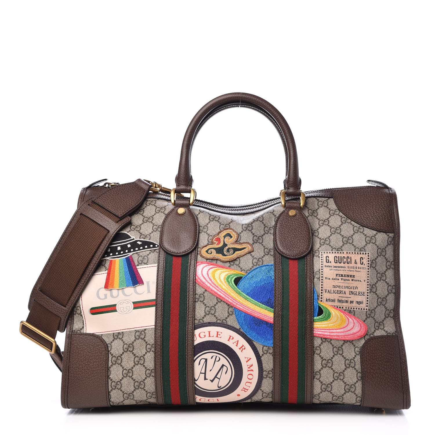 gucci courrier soft gg supreme duffle bag