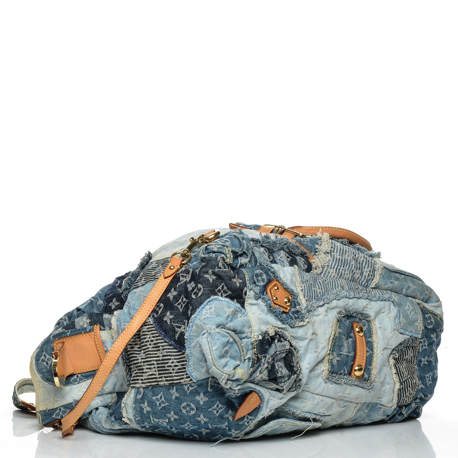 Louis Vuitton Denim Patchwork Cabby Tote Blue Paul Smith 