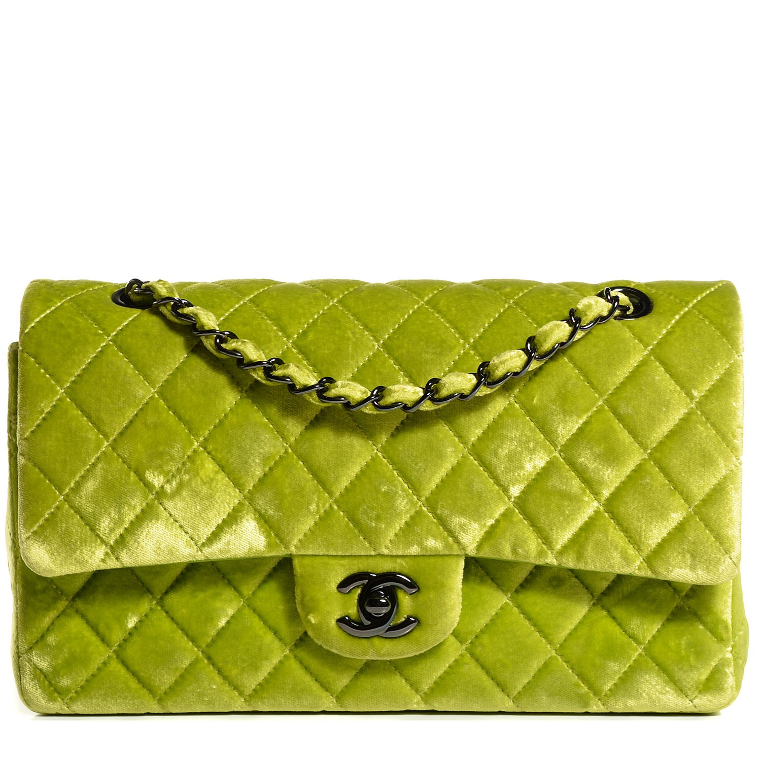 green velvet chanel bag