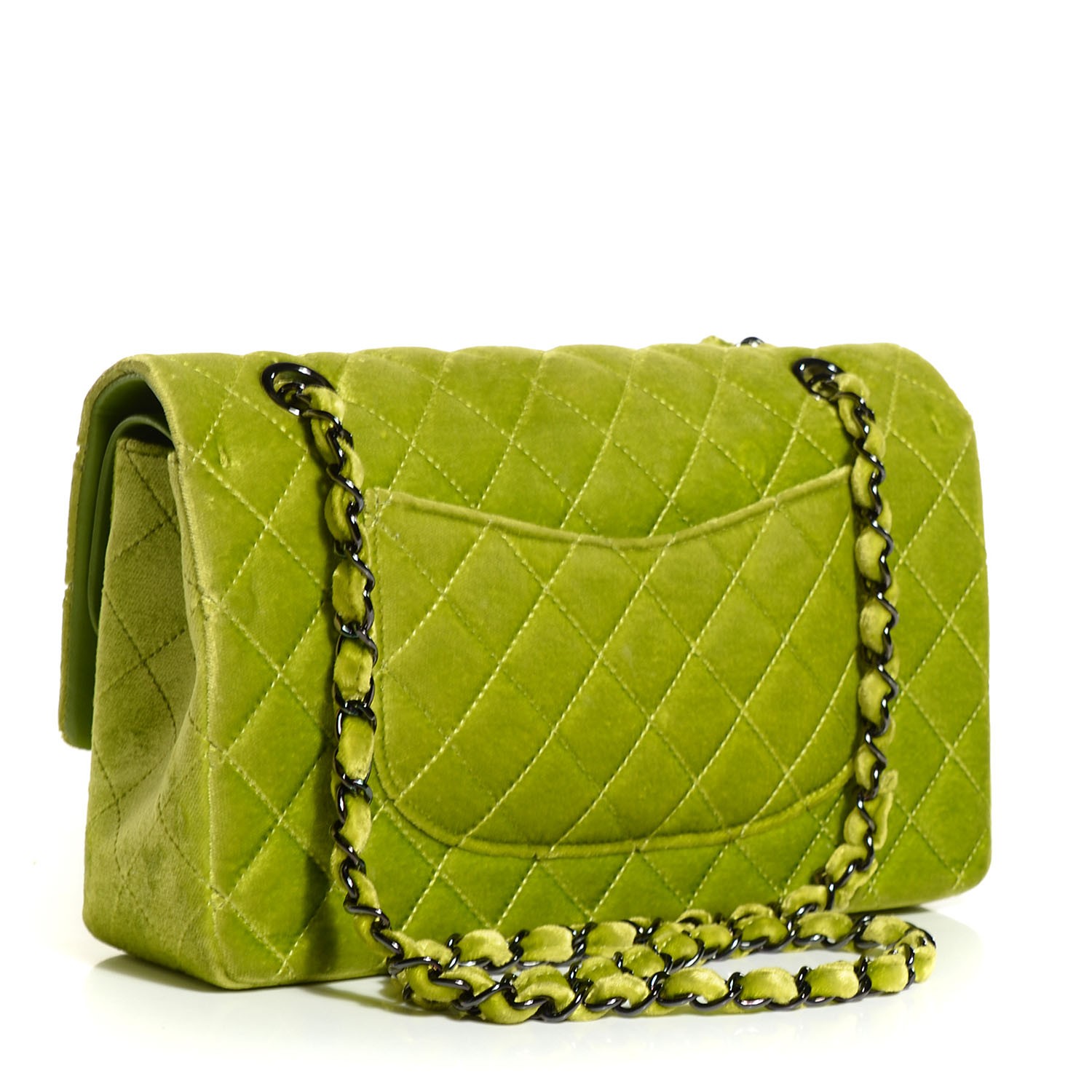 green velvet chanel bag