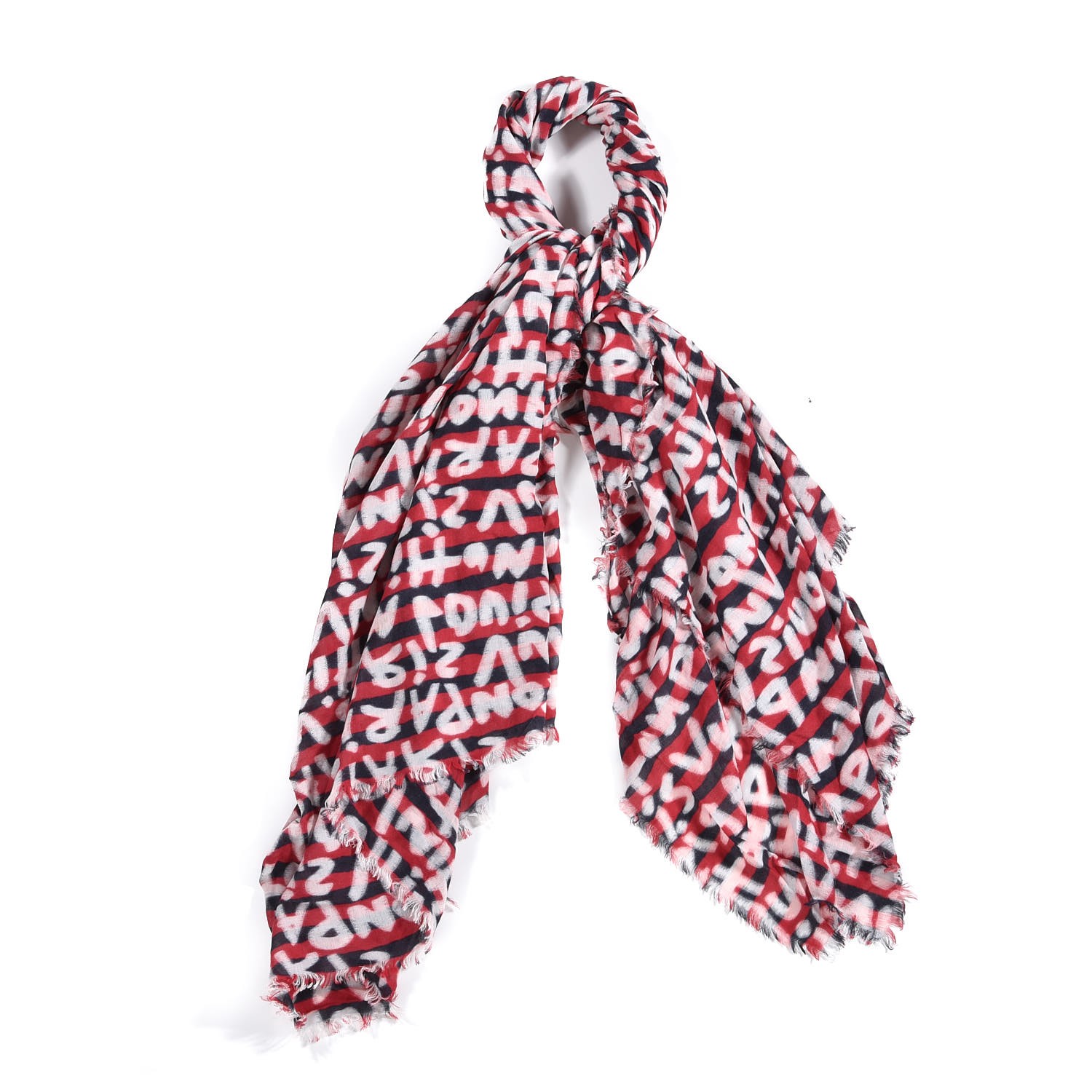 LOUIS VUITTON Stephen Sprouse Graffiti Striped Scarf 343214