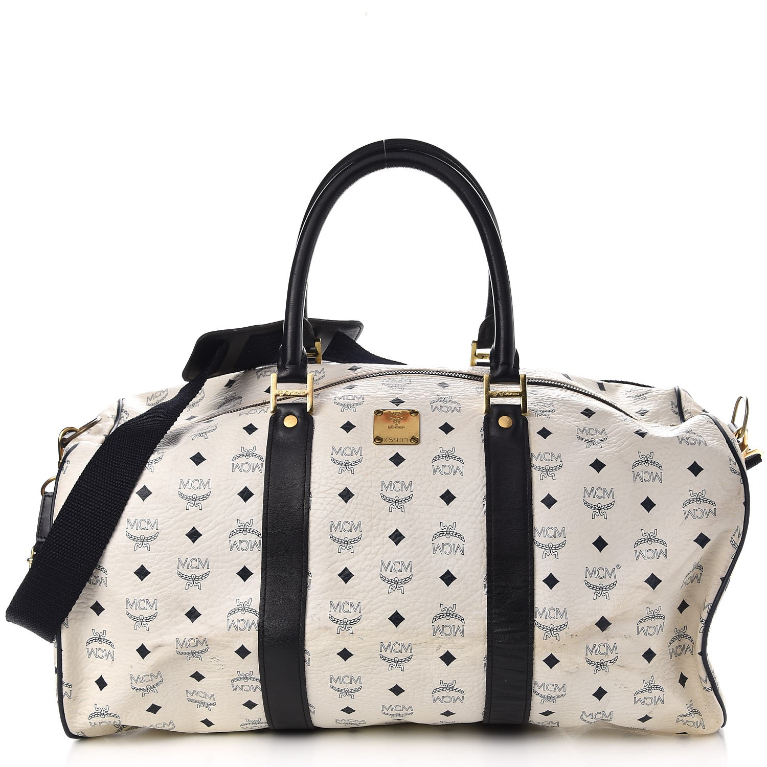 mcm duffle bag black