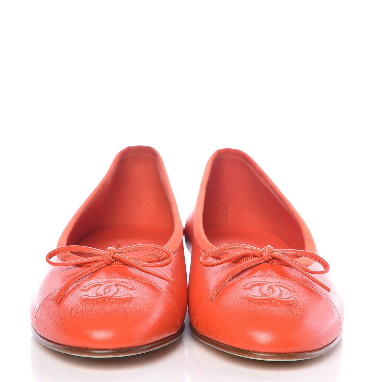 orange ballerina flats