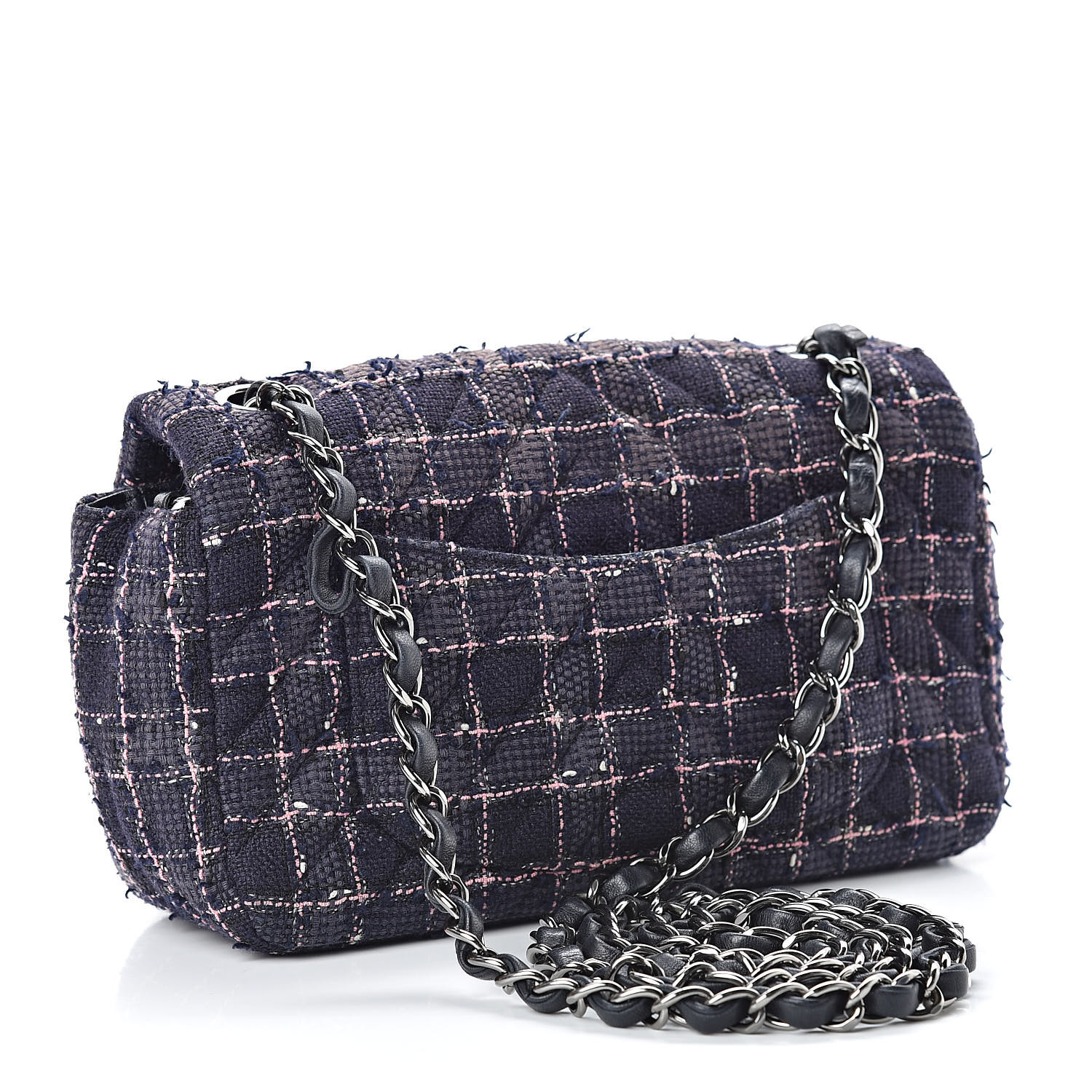 chanel quilted tweed bag