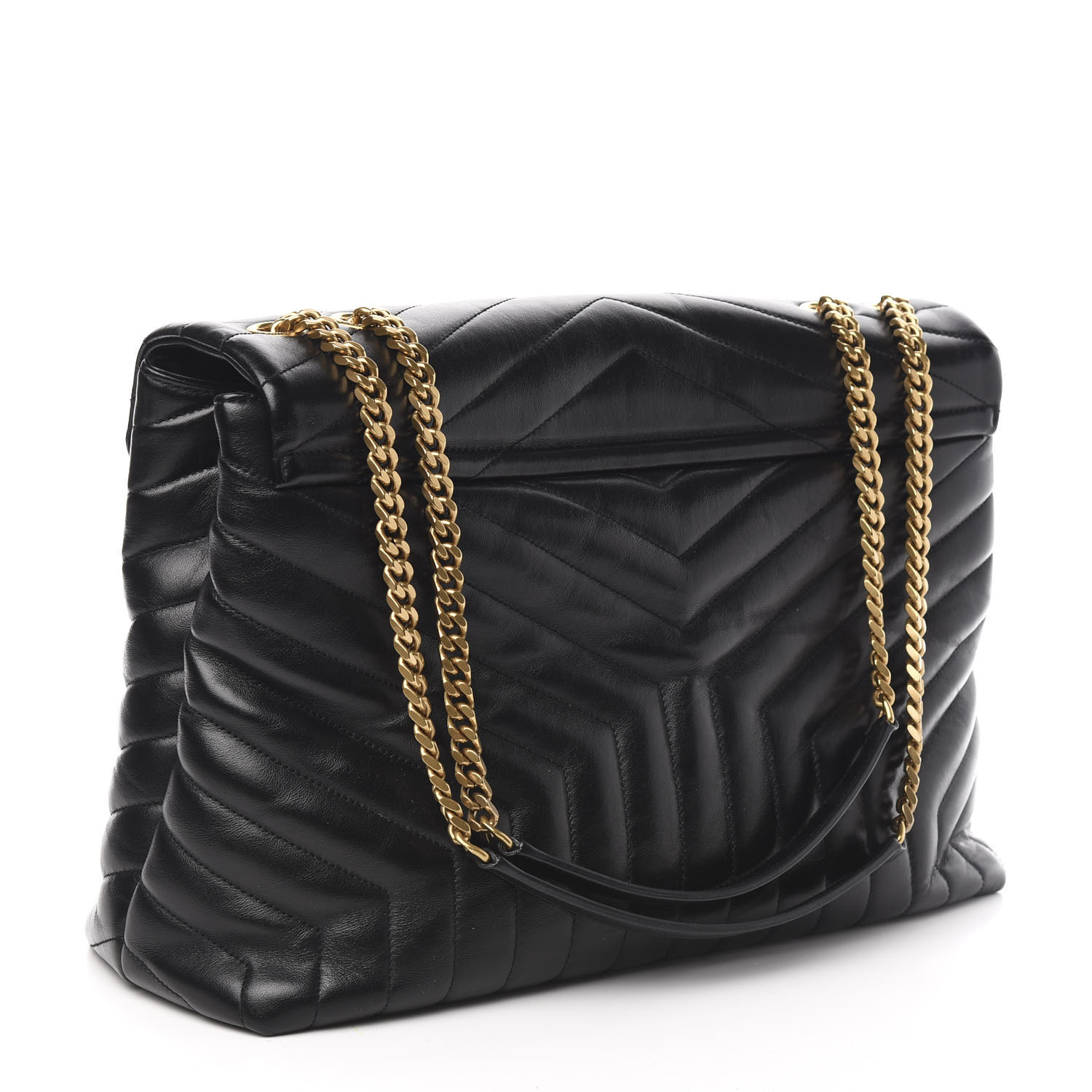 saint laurent quilted calfskin leather wallet on a chain