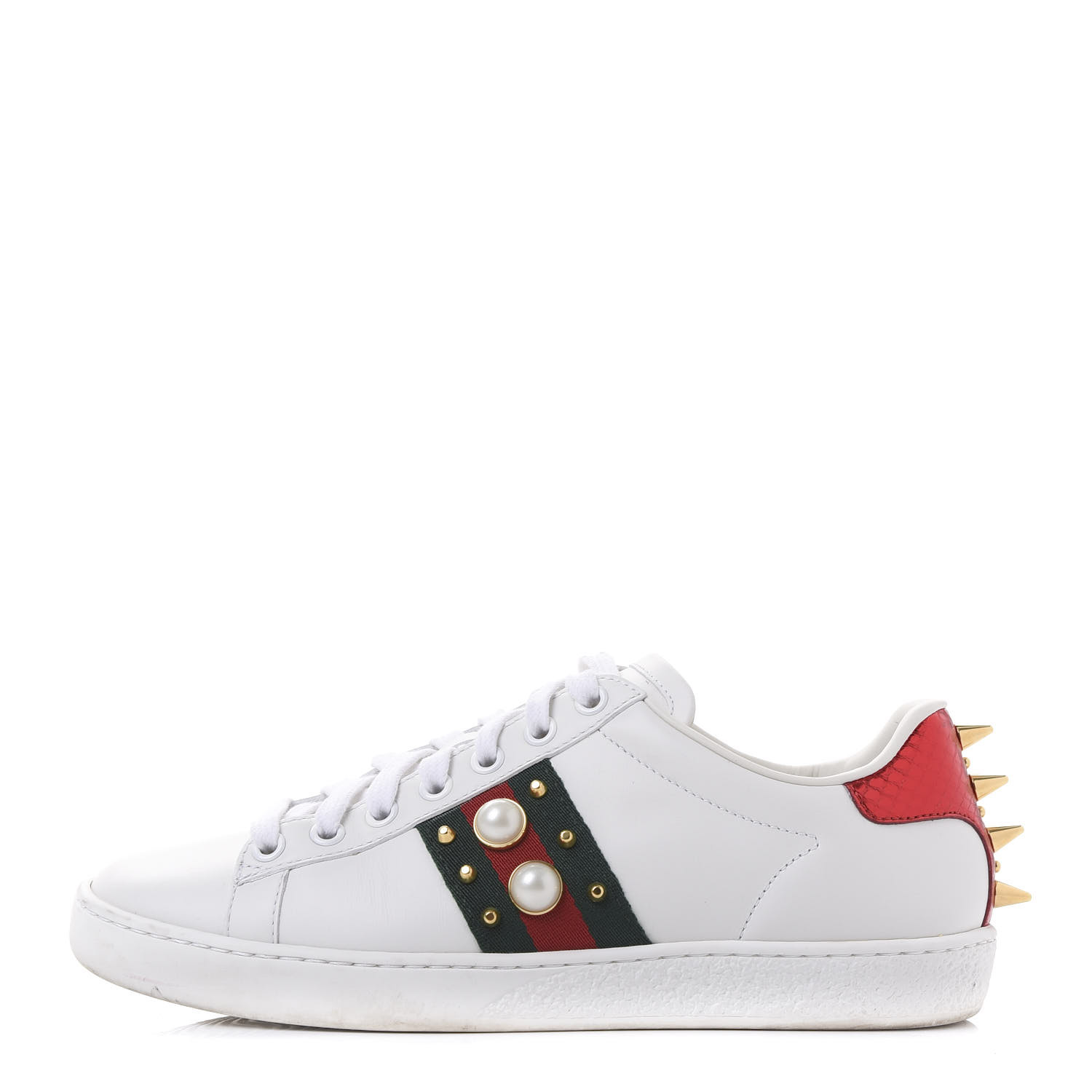 gucci pearl studded sneakers